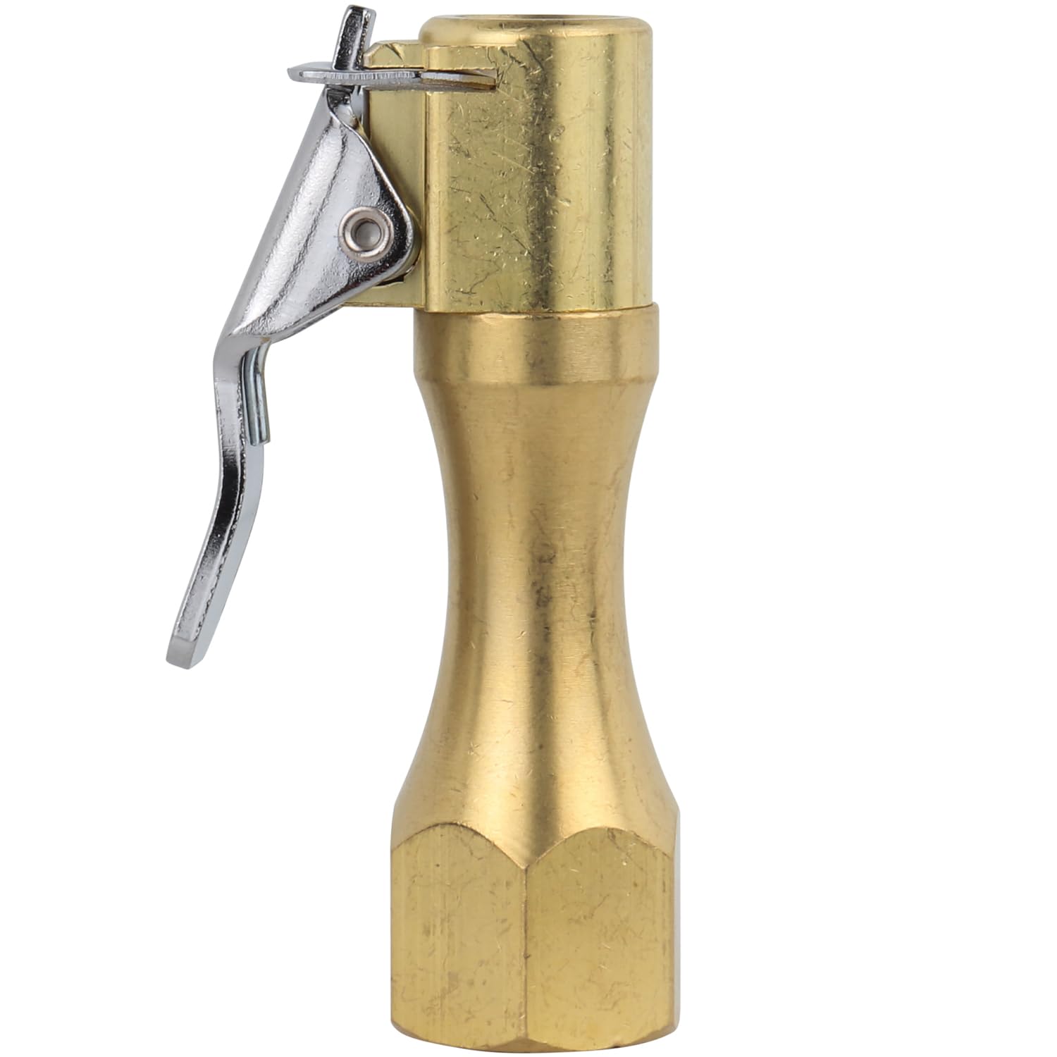 Milton EZ-Lock™ Heavy Duty Brass Straight Lock-on Air Chuck - 175 PSI High Pressure Open Flow Design for Tires, Inflatables & Pneumatic Tools - Perfect for Automotive, Industrial & DIY Applications