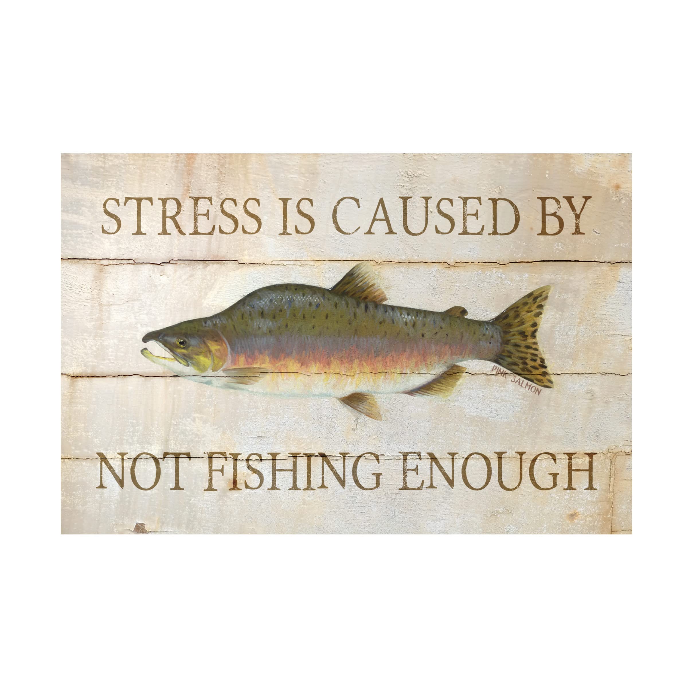 Trademark Fine Art 'Stress and Fishing' Canvas Wall Art Print by Cora Niele - Perfect for Living Room, Bedroom & Office Decor