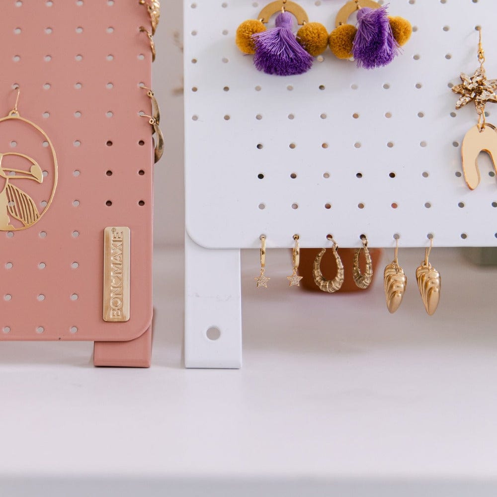 Classic White Earring Holder - Organizes Up to 120 Pairs of Earrings | Perfect for Jewelry Display & Storage in Bedroom or Vanity