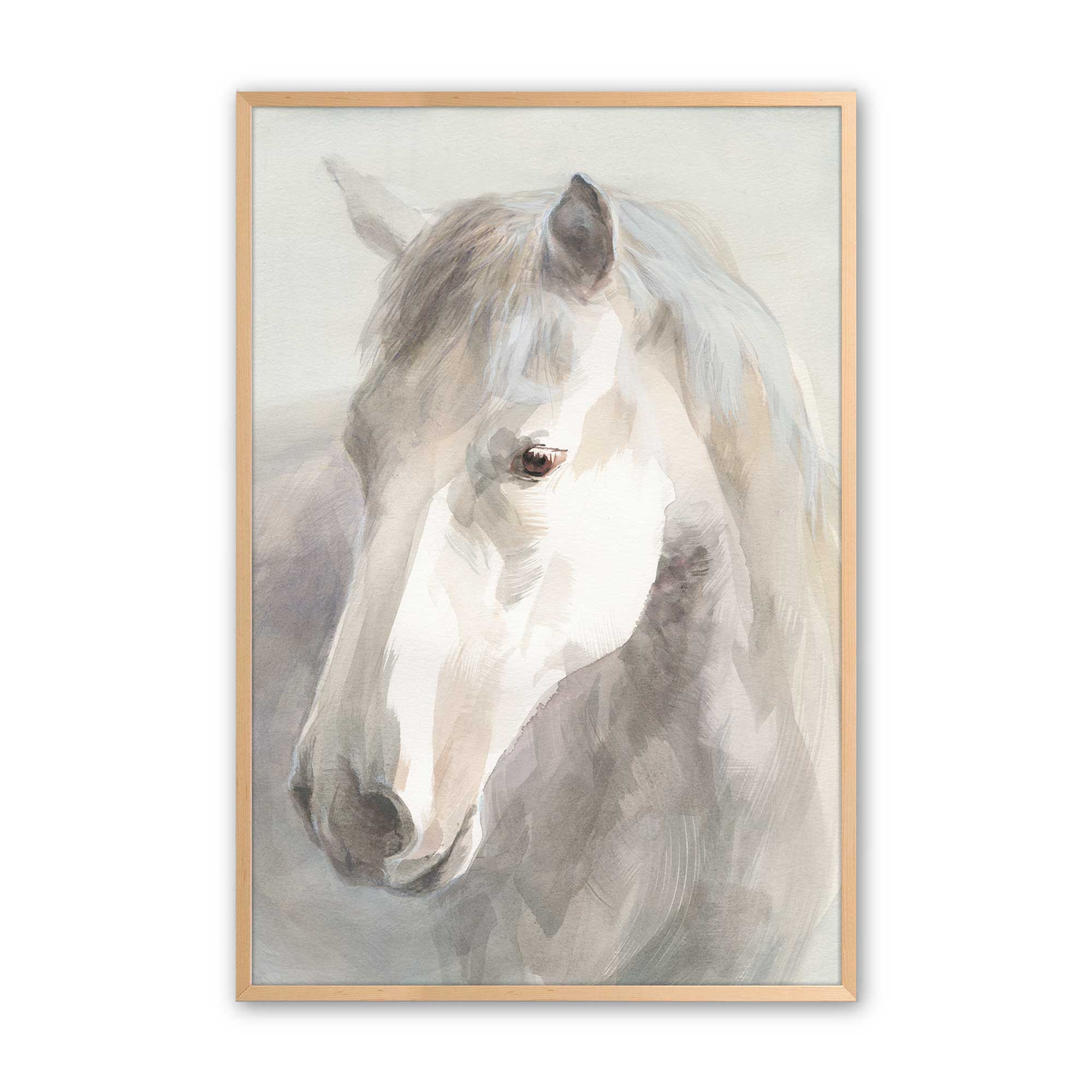 Dreamy White Horse Print T-Shirt - Elegant Equestrian Design for Women & Girls - Perfect for Riding, Casual Wear & Gifts
