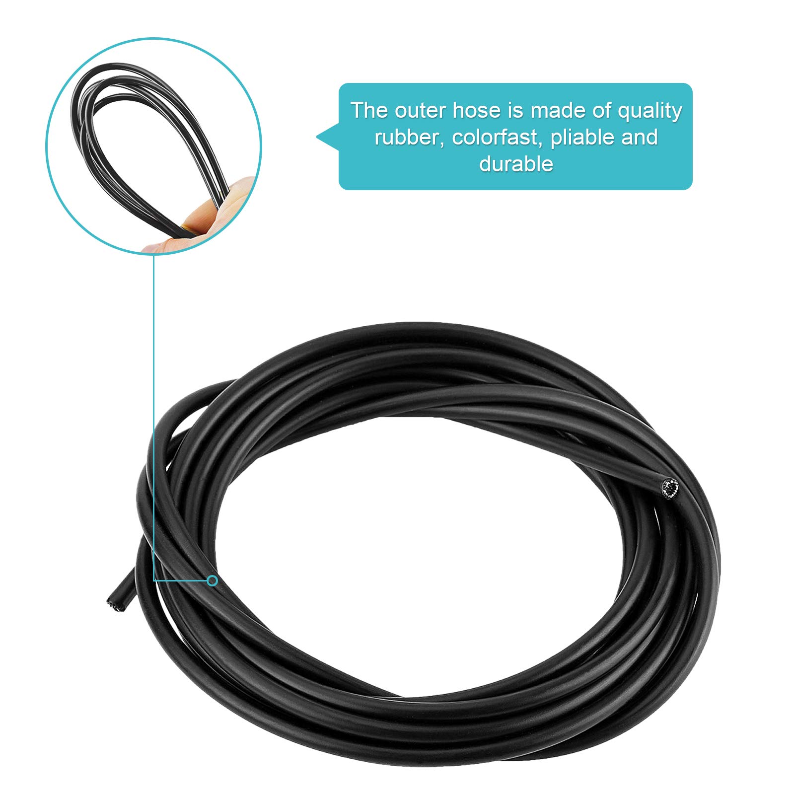4mm Universal Bike Shifter Cable & Brake Housing - Durable Road & Mountain Bicycle Gear Cable Replacement for Smooth Shifting Performance (Ideal for Cycling, Commuting & Off-Road Adventures)