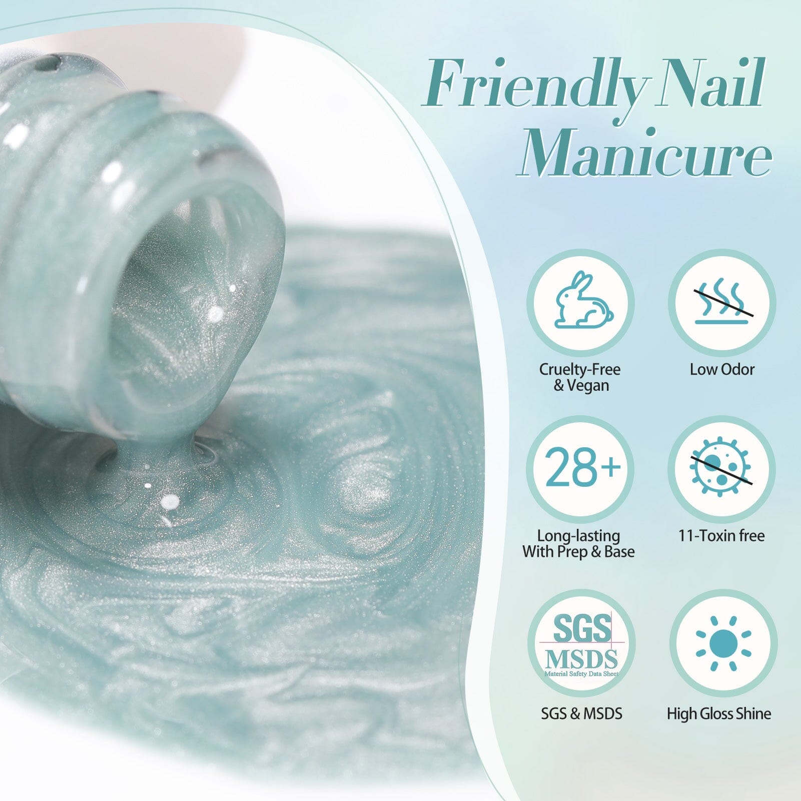 Green Moonlight Cat Magnetic Gel Polish 15ml - Long Lasting Nail Polish for Manicure & Pedicure - Perfect for Home Salon, Nail Art Enthusiasts & Professional Use