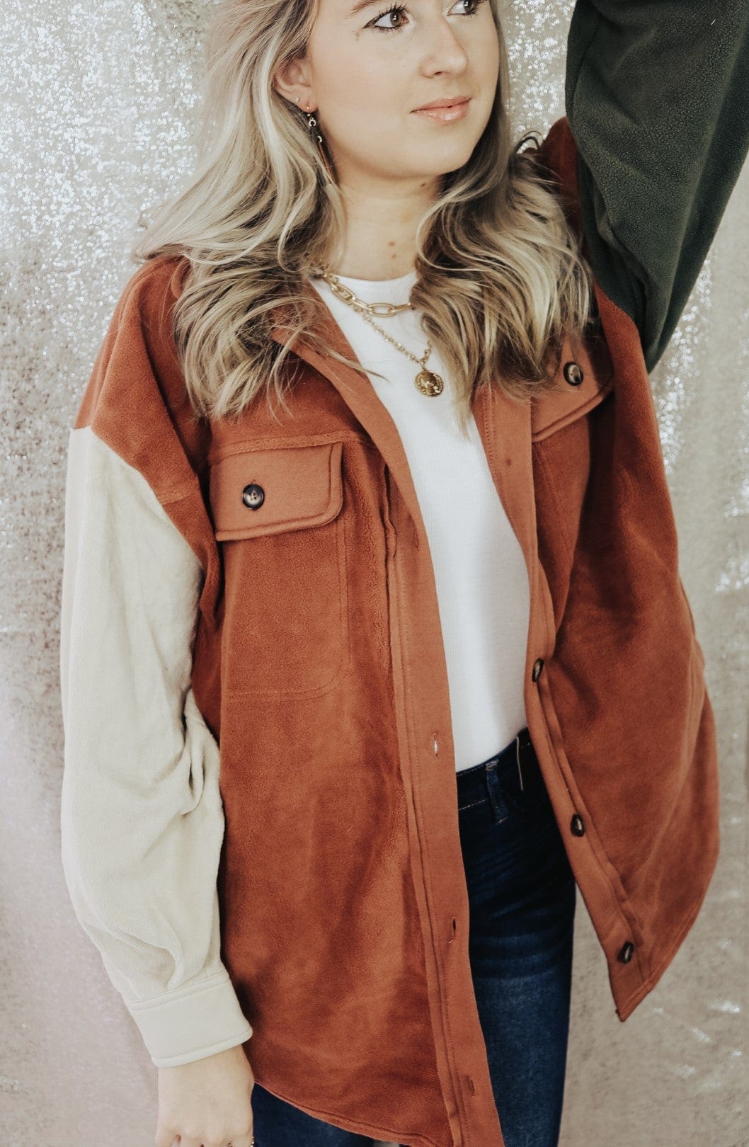 Brick Let's Get Jazzy Shacket - Stylish Women's Plaid Overshirt Jacket for Fall & Winter | Casual Outfits, Layering, Office Wear & Outdoor Activities