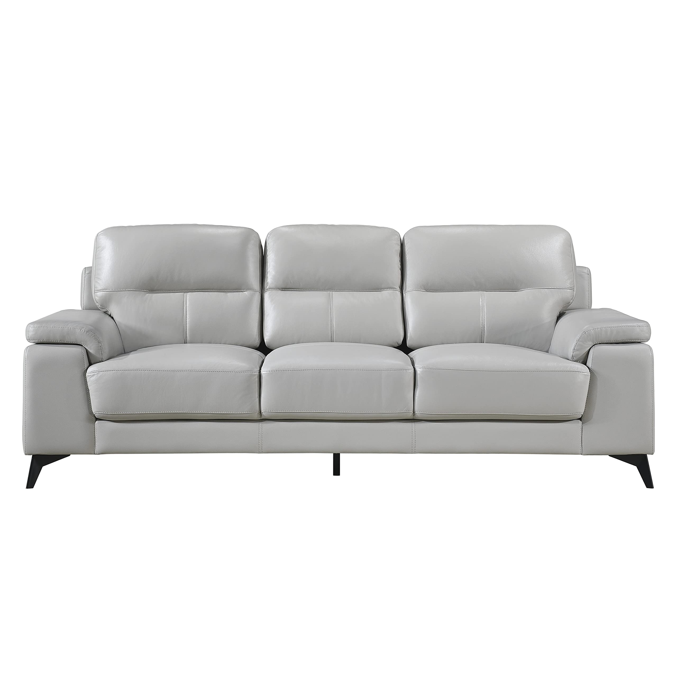 Lexicon Iglesia Modern Living Room Sofa - Silver Gray Upholstered Couch for Small Spaces, Apartments & Cozy Home Decor | Perfect for Lounging, Entertaining & Relaxing
