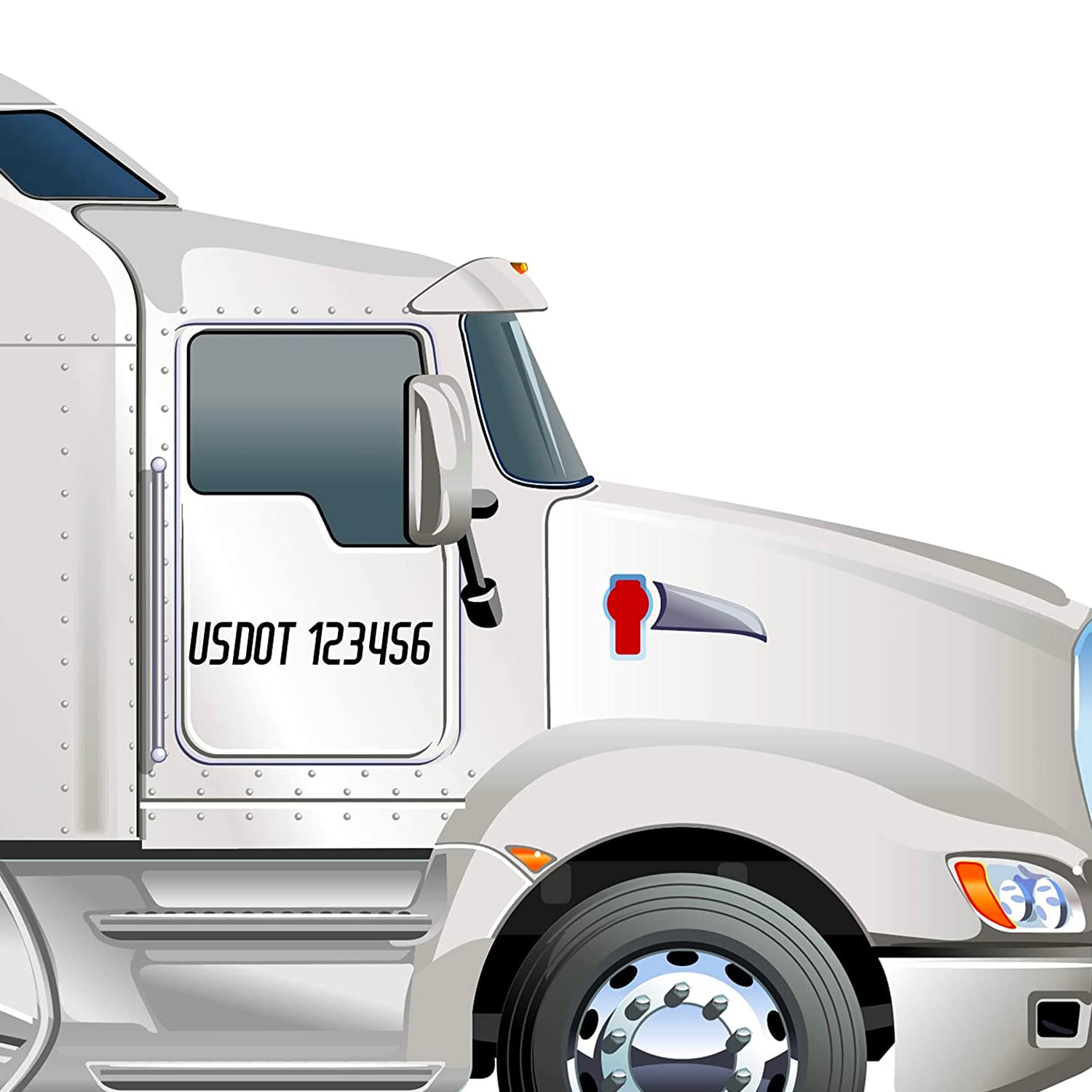 USDOT Approved Reflective Decal Stickers (2 Pack) - High Visibility Truck & Trailer Safety Markings for Night Driving & Road Compliance