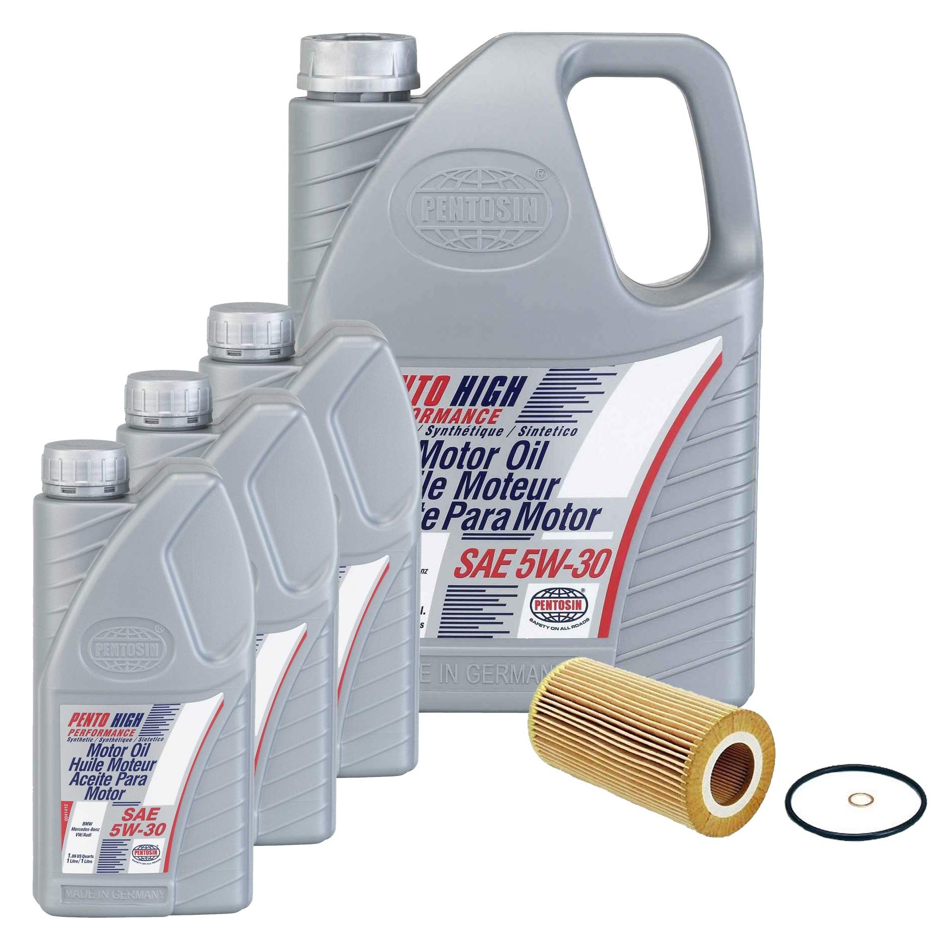 Premium OEM SAE 5W-30 Full Synthetic Engine Oil 8 Liter Kit - Compatible with BMW 3/5/7 Series, X3/X5 - High Performance Motor Oil Change Kit for Smooth Driving & Engine Protection