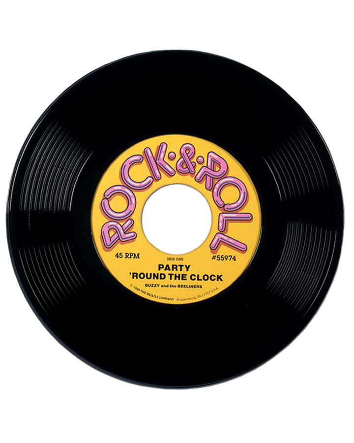 Vintage 1950s Plastic Record Wall Decor - Retro Music Album Art for Home, Office & Party Decoration - Perfect for Music Lovers & Nostalgic Gift Ideas