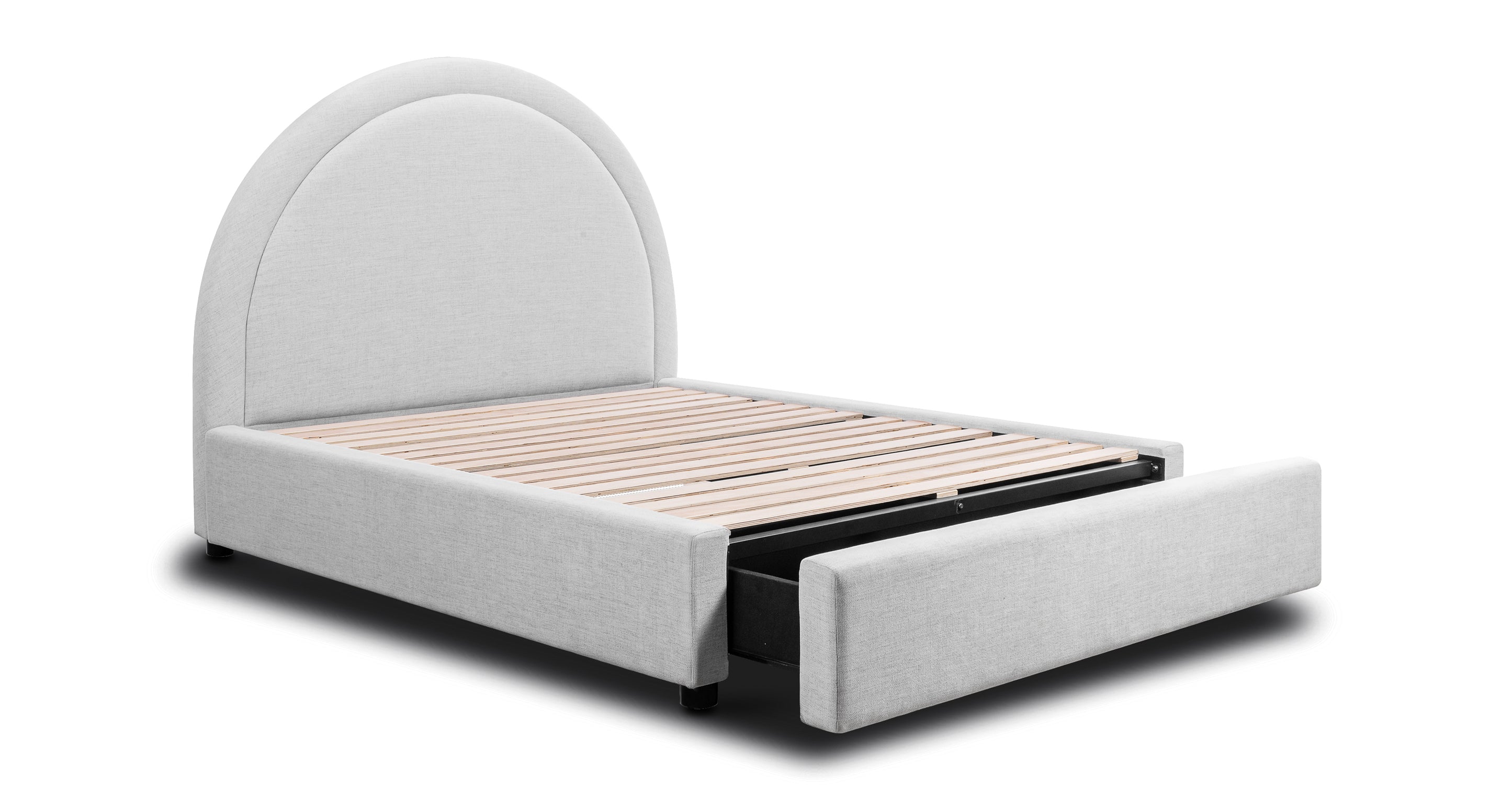 Luna Storage Bed with Underbed Drawers - Queen Size Platform Bed Frame with Hidden Storage for Small Spaces - Perfect for Bedroom, Guest Room, and Apartment Organization