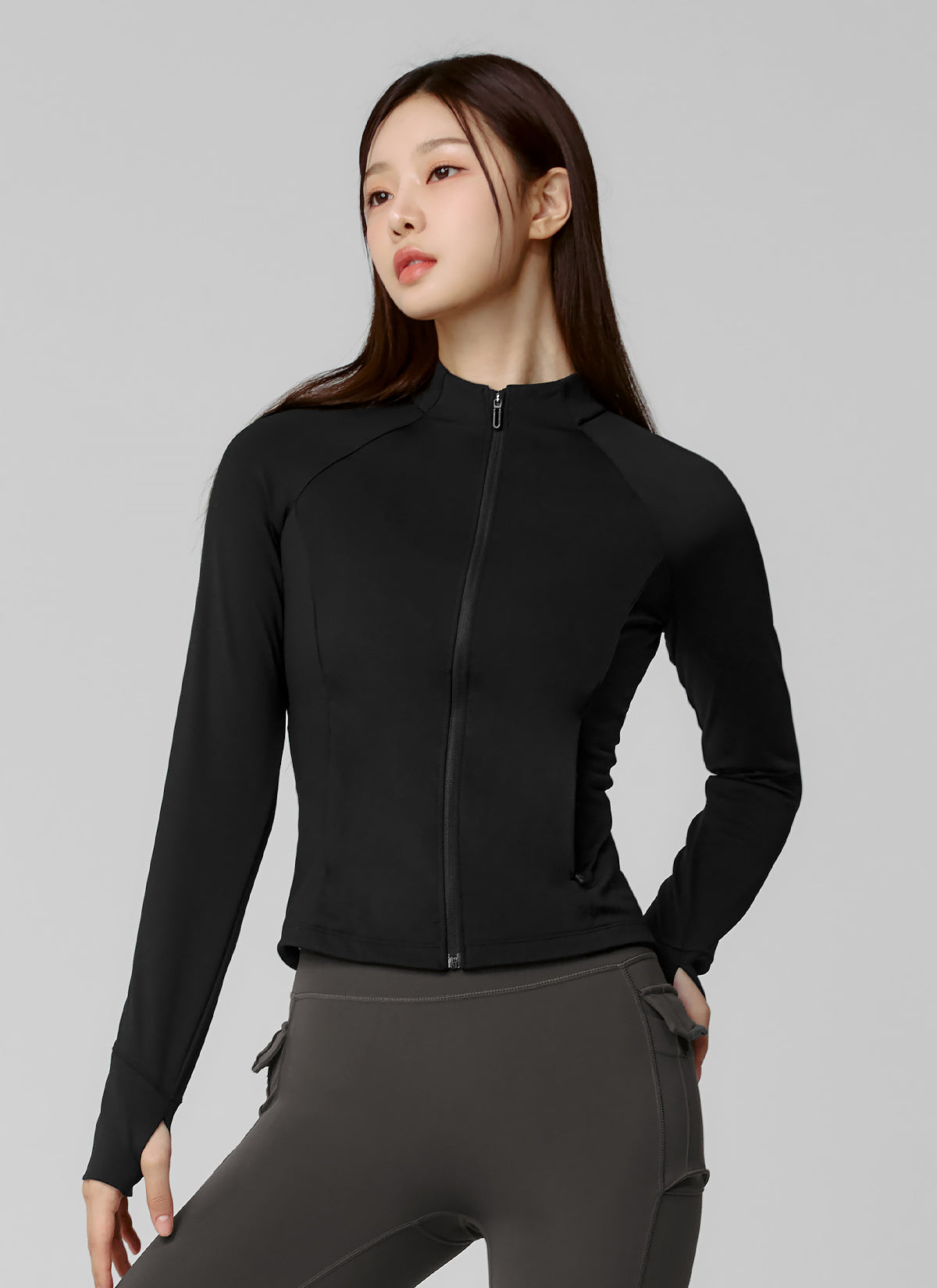 Active Slim Fit Warm Silky Zip Up Hoodie for Women - Lightweight Fleece Lined Jacket for Running, Yoga & Outdoor Activities