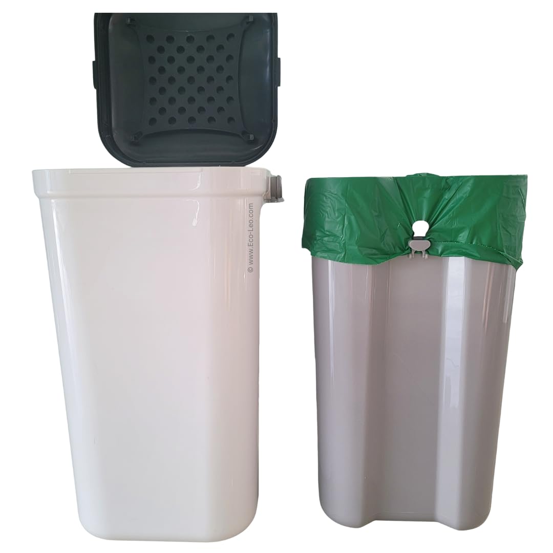 EcoLeo Compatible Liner Bags for Pet Waste Pail - 15 Count Bamboo Charcoal Deodorizer Bags | Odor Control & Eco-Friendly Dog Poop Bags for Home & Outdoor Use