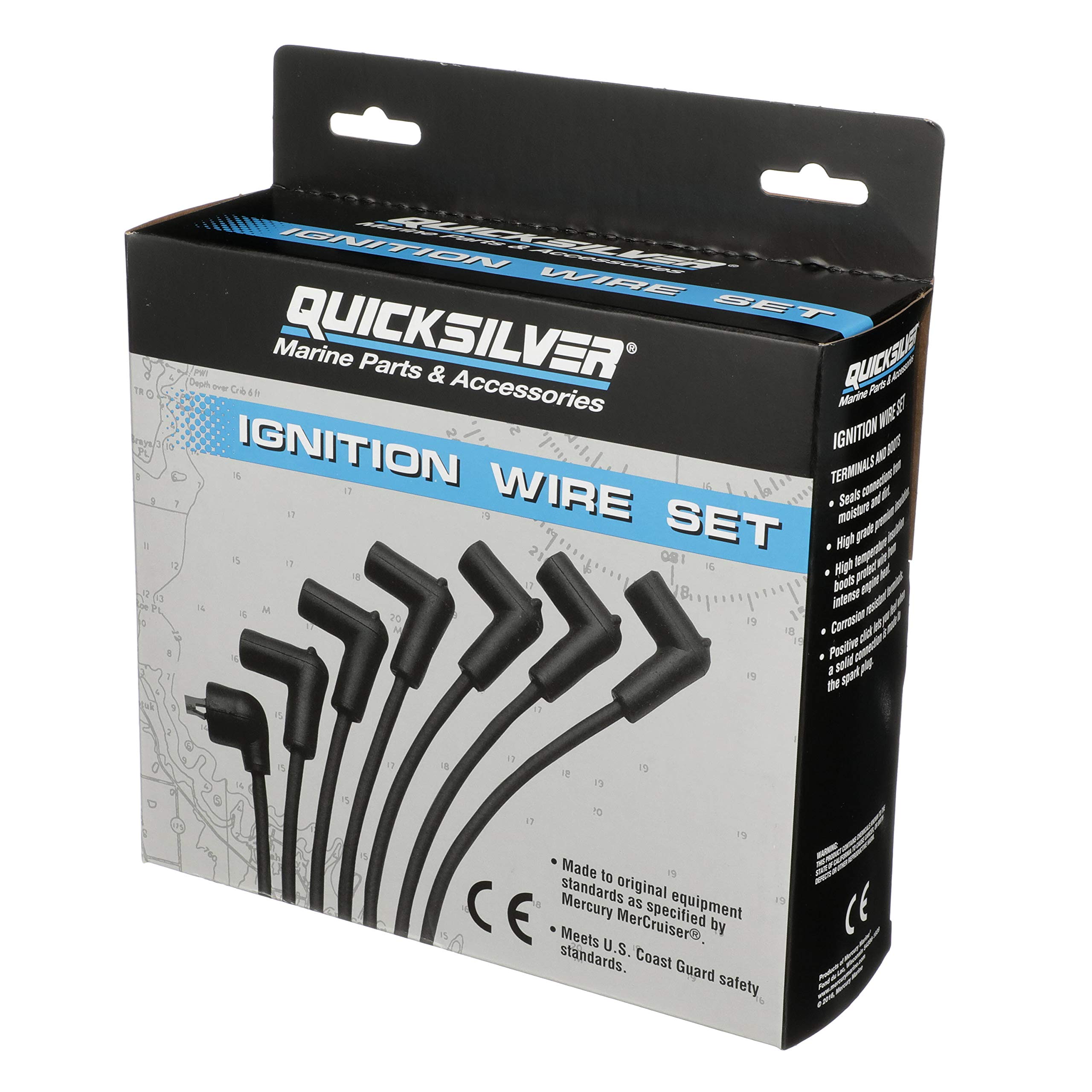 Quicksilver 816608Q71 Red High-Performance Spark Plug Wire Kit - Compatible with Marine & Automotive Engines - Ideal for Boats, Jet Skis, and Performance Cars