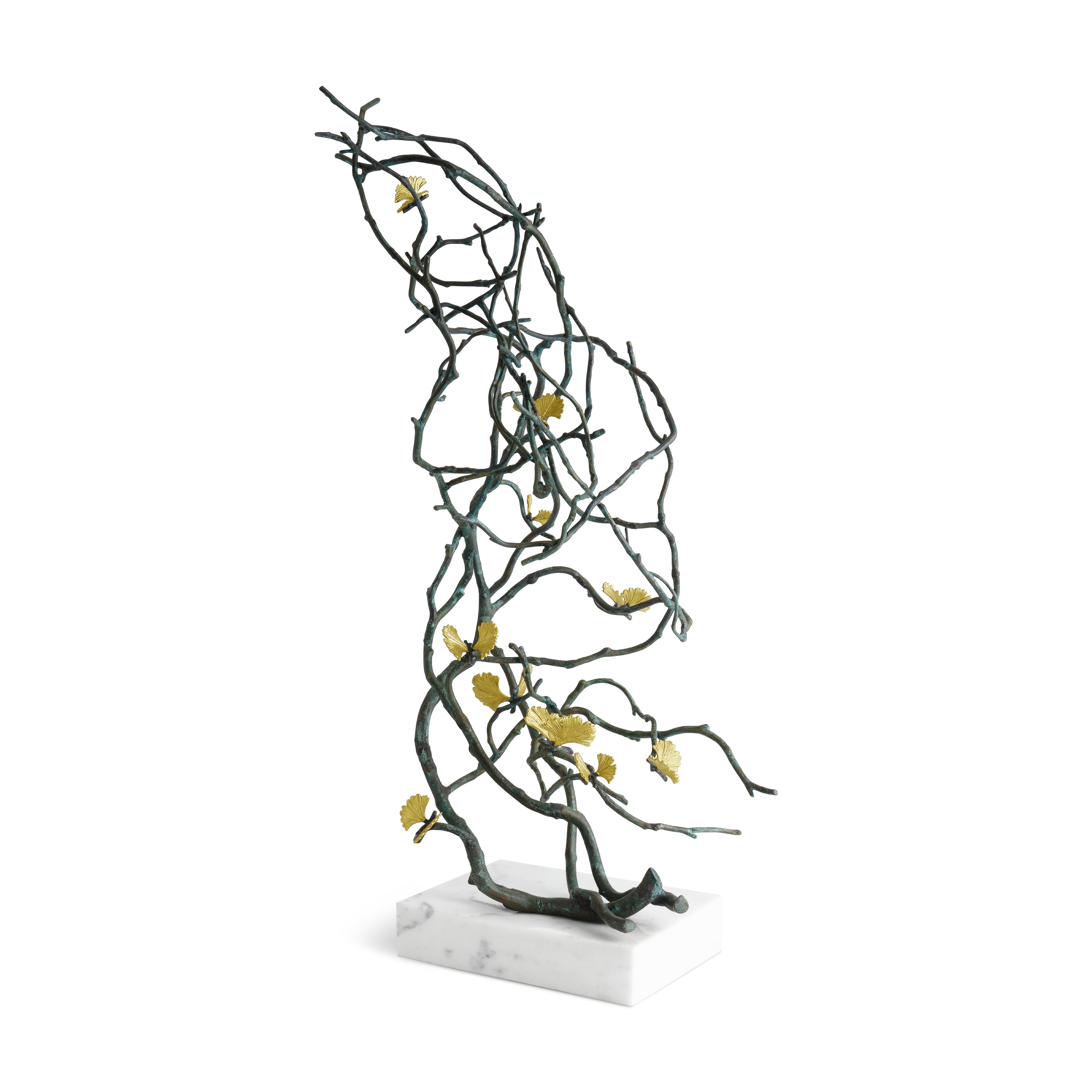 Elegant Butterfly Ginkgo Leaf Sculpture - Handcrafted Home Decor for Living Room, Bedroom & Office - Perfect Gift for Nature Lovers