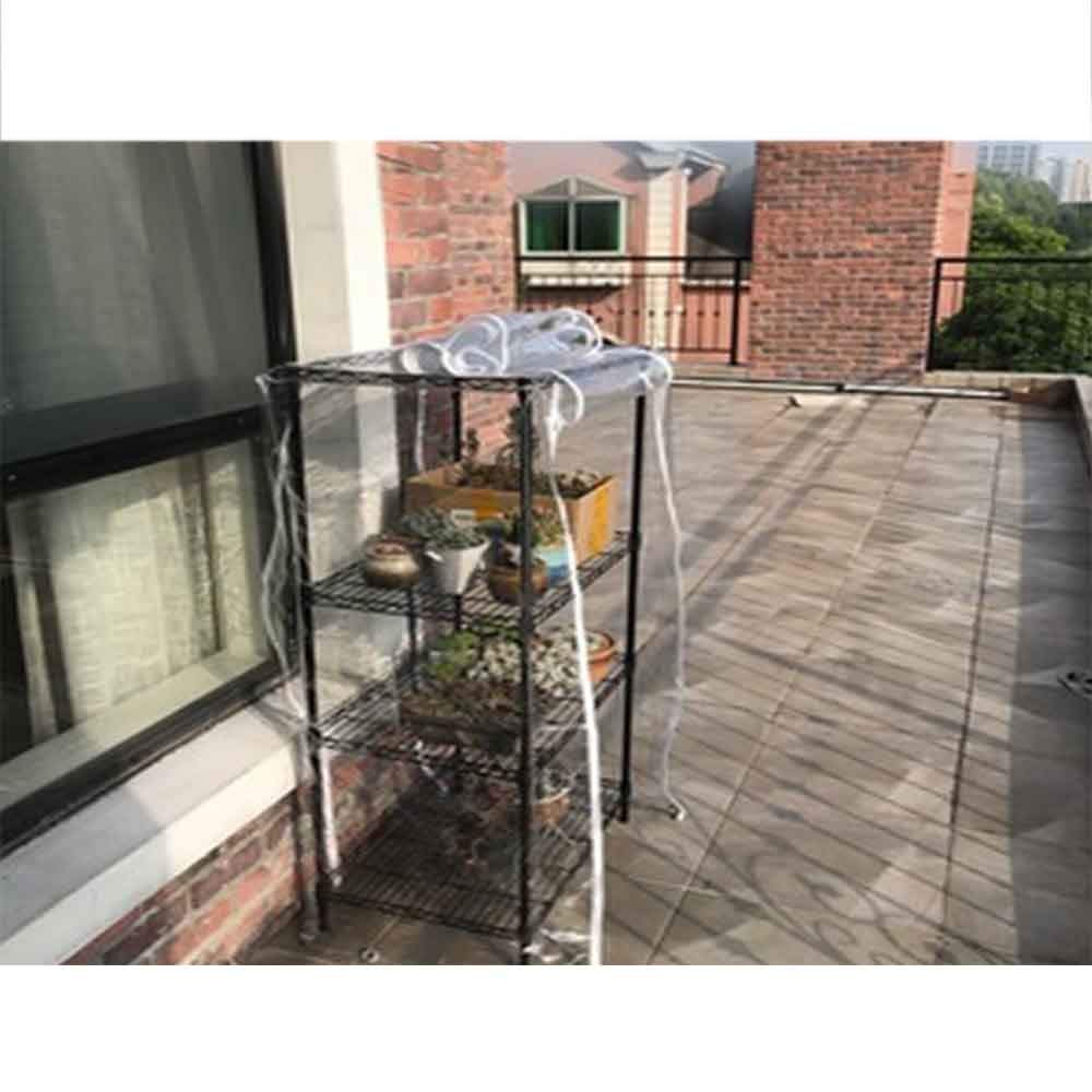 Waterproof Clear Transparent Tarpaulin Cover for Outdoor Patio Furniture - Tear Resistant with Drawstring - 3x1x1m Rectangle Size - Perfect for Garden, Pool, BBQ & Camping Protection