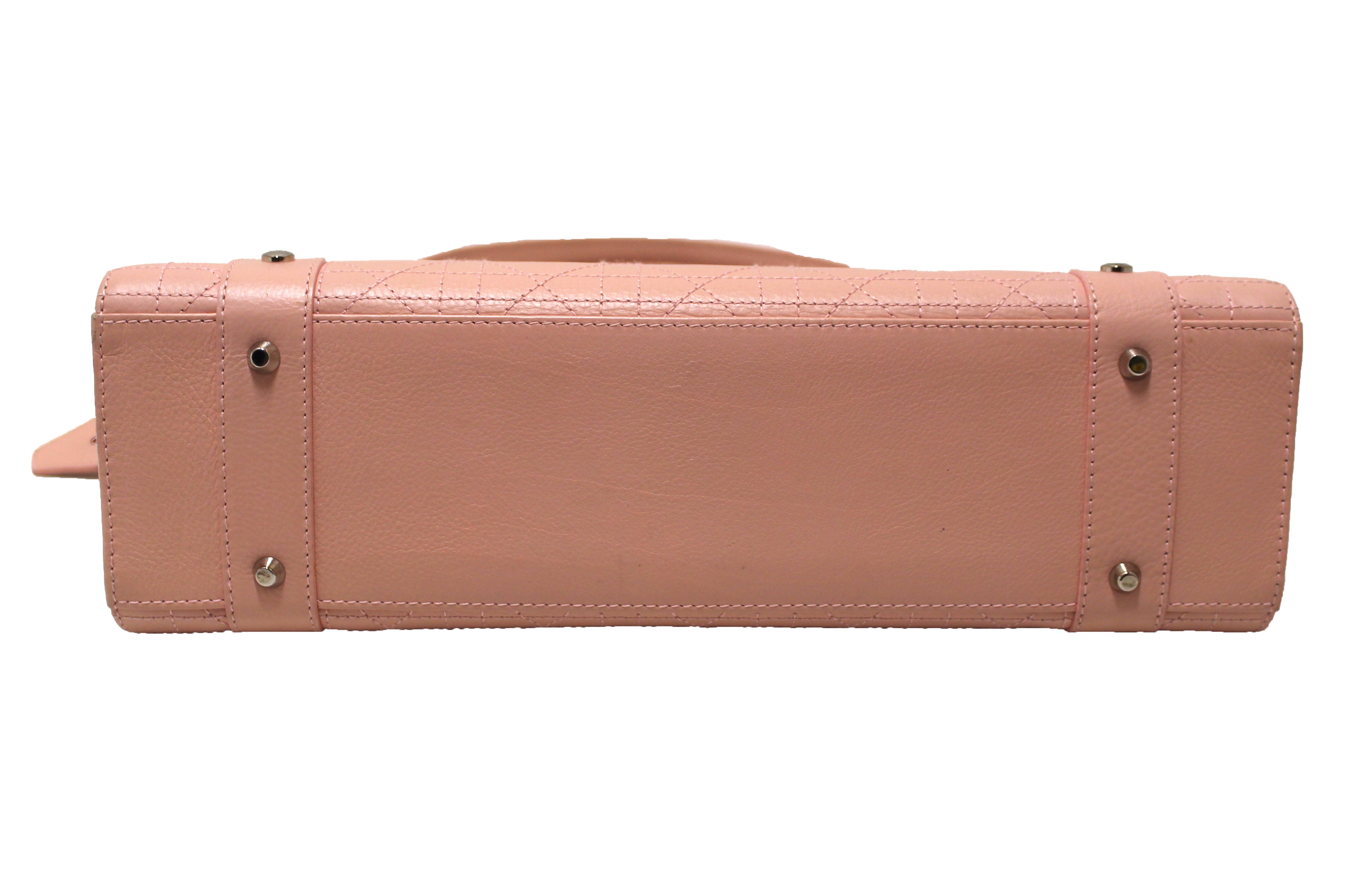 Authentic Christian Dior Pink Calfskin Leather Tote Shoulder Bag for Women | Luxury Designer Handbag | Perfect for Work, Travel & Everyday Use