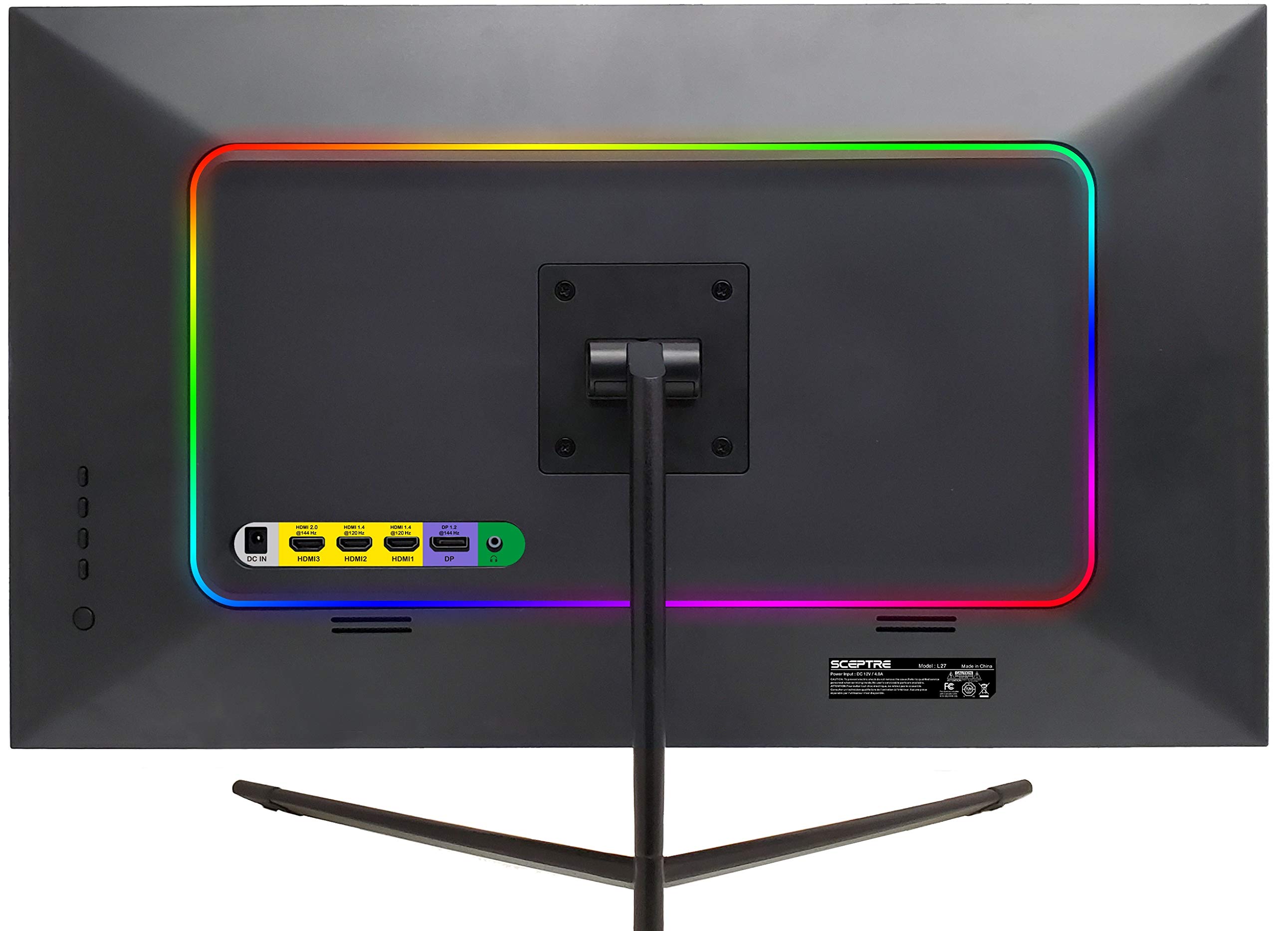 Sceptre 24-inch IPS LED Gaming Monitor - 1ms Response, 165Hz Refresh Rate, AMD FreeSync Premium, HDMI & DisplayPort, Built-in Speakers, Ultra-Thin Bezel, Black (E248B-FPN168) - Perfect for Esports, PC Gaming & Home Office Setup