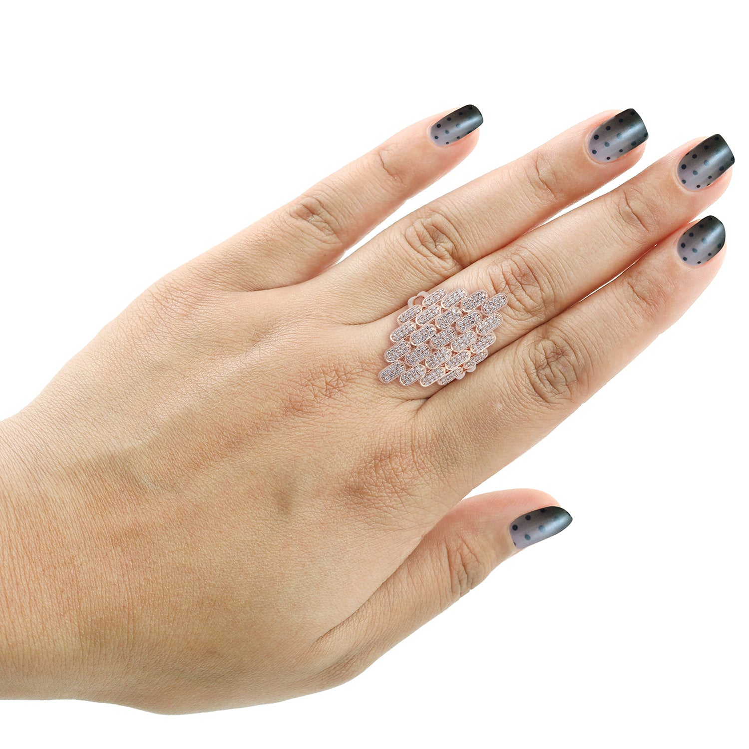 18k Rose Gold Micro Pave Diamond Eternity Ring for Women - Perfect for Weddings, Anniversaries & Special Occasions