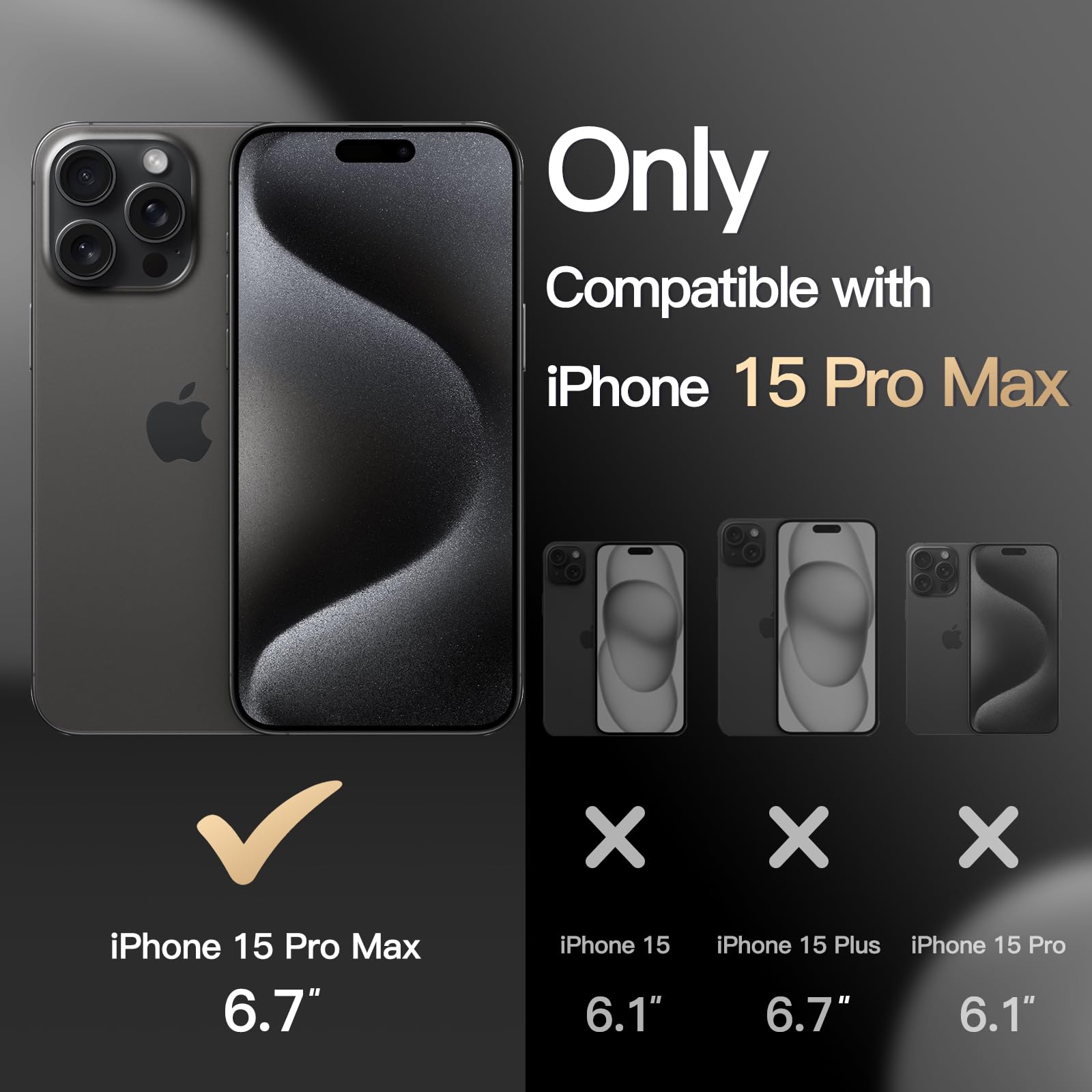 JETech Heavy Duty Dual-Layer Rugged Case for iPhone 15 Pro Max 6.7-Inch - MagSafe Compatible, Shockproof Protective Magnetic Cover (Black) - Perfect for Outdoor Adventures, Construction Work & Extreme Sports Protection