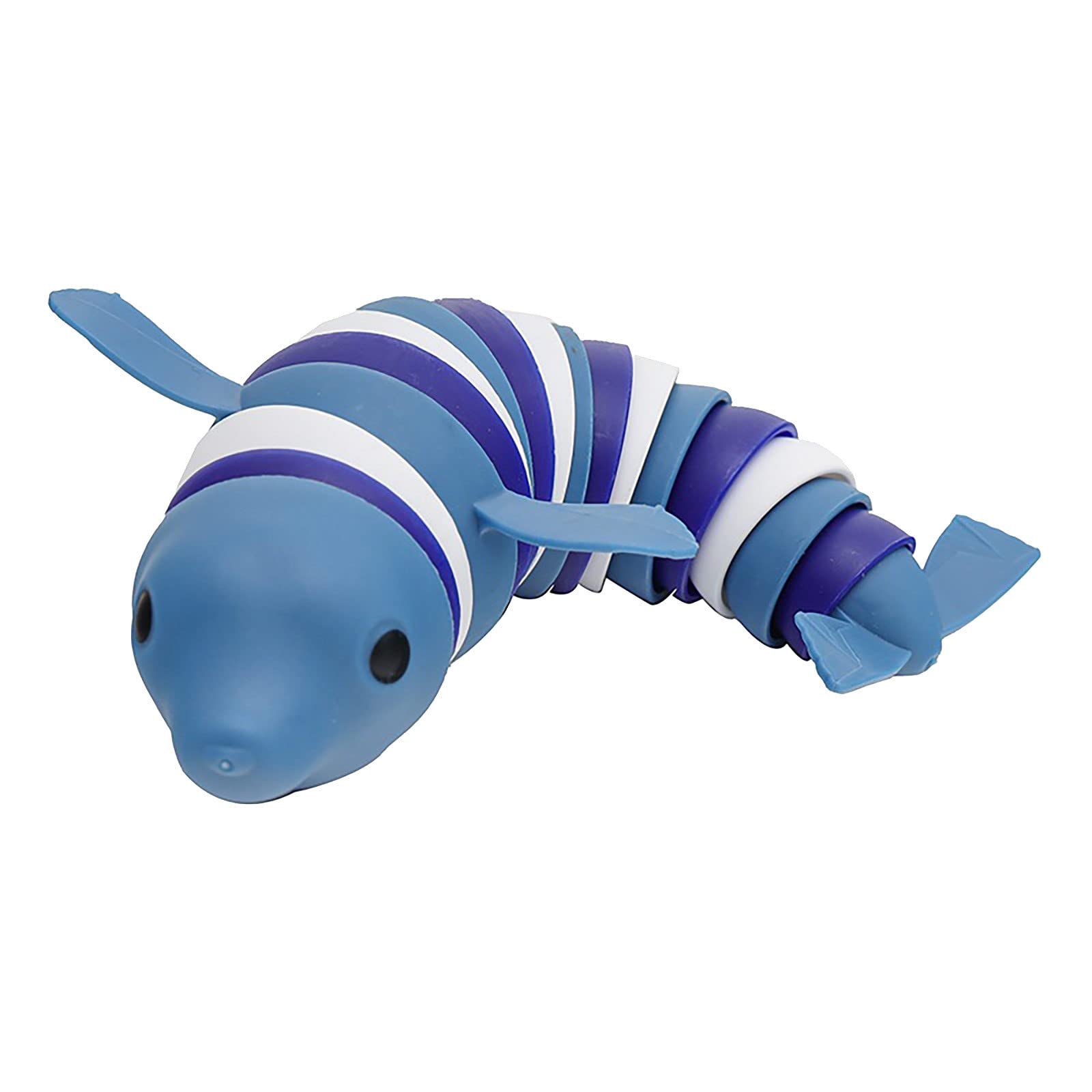 Stretchable Articulated Slug Fidget Toy - Sensory Stress Relief & Anxiety Relief for Kids & Adults - Fun Crawling Sensory Stim Toy for Autism, ADHD, Focus & Relaxation - Perfect for Home, Office & Classroom Use