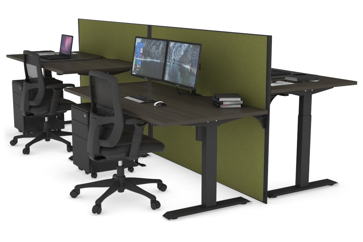 Adjustable Height 4-Person Workbench - 1200L x 800W with Cable Management | Perfect for Office, Workshop & Garage Workspaces