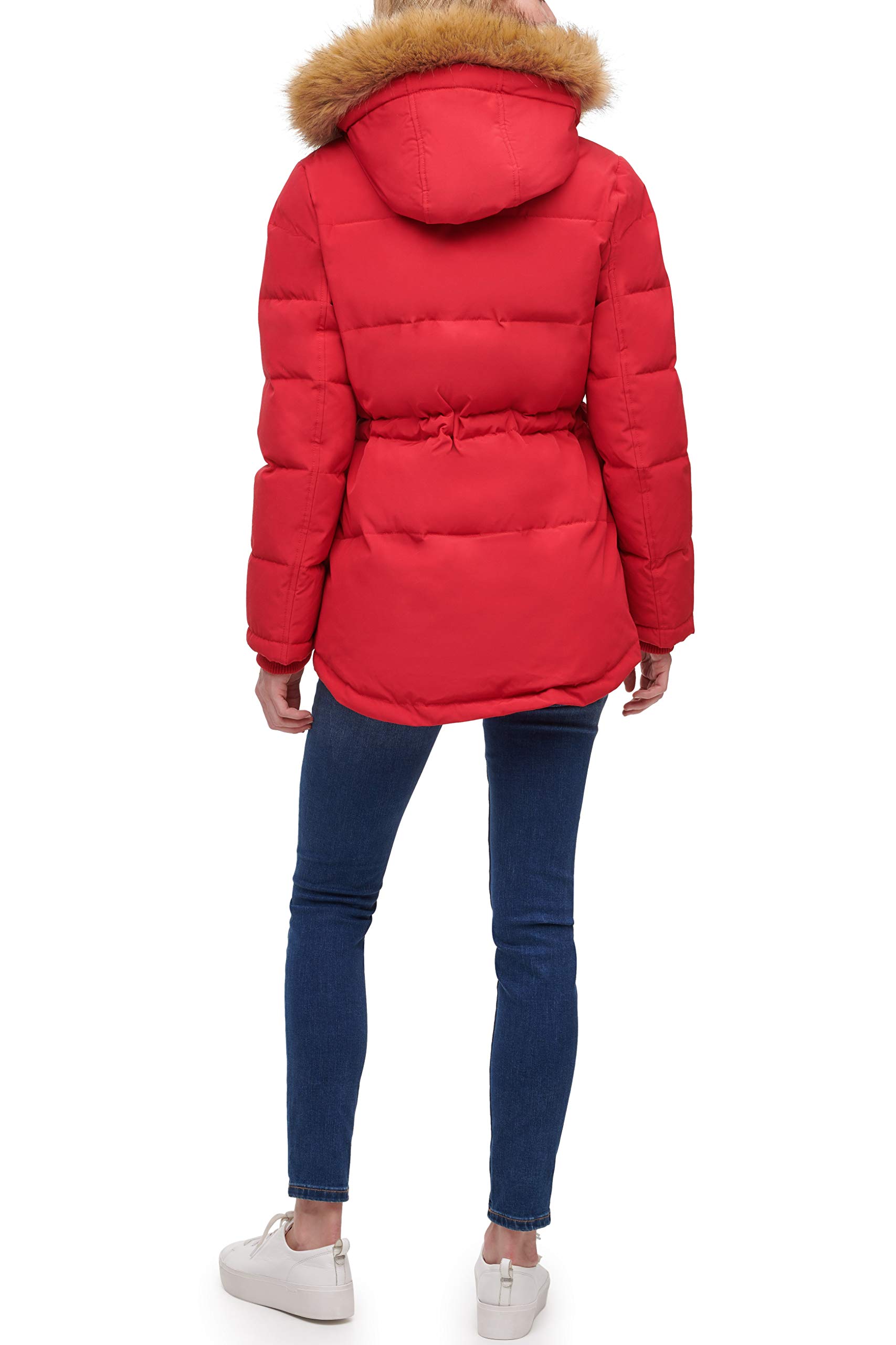 Levi's Women's Katie Arctic Cloth Hooded Parka Jacket with Faux Fur Trim - Winter Warm Windproof Coat for Cold Weather, Snow & Outdoor Activities