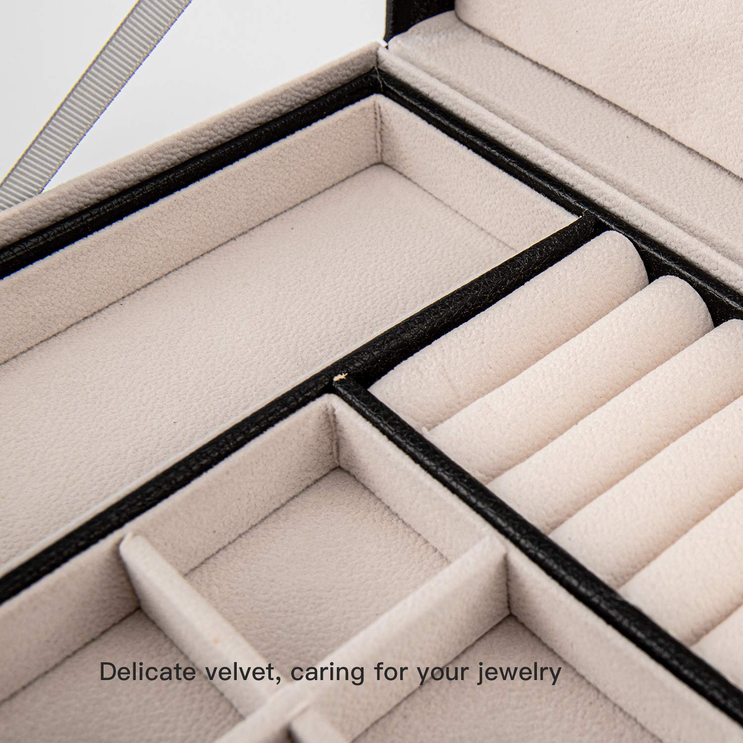 Elegant Jewelry Organizer Box for Necklace, Ring, Earring & Bracelet - Large Travel Jewelry Case with Multiple Compartments - Perfect Portable Jewelry Storage for Women, Girls & Men - Ideal for Travel, Gifts & Home Organization