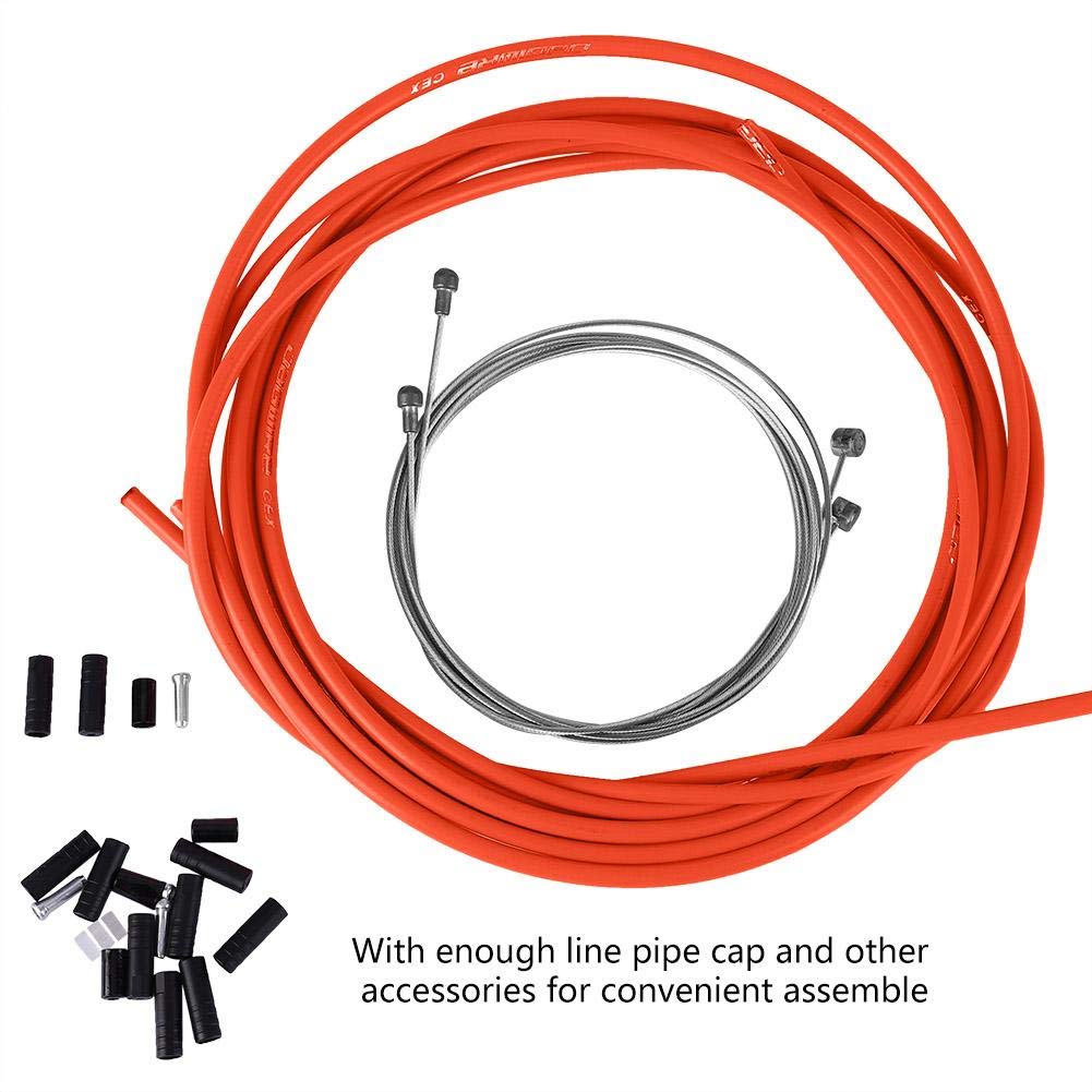 Keenso Universal Bike Brake Shifter Cable Housing Set - Compatible with Mountain & Road MTB Bikes - Durable Brake & Shift Derailleur Cable Replacement - Perfect for Gear Shifting and Braking Performance on Trails and Commutes
