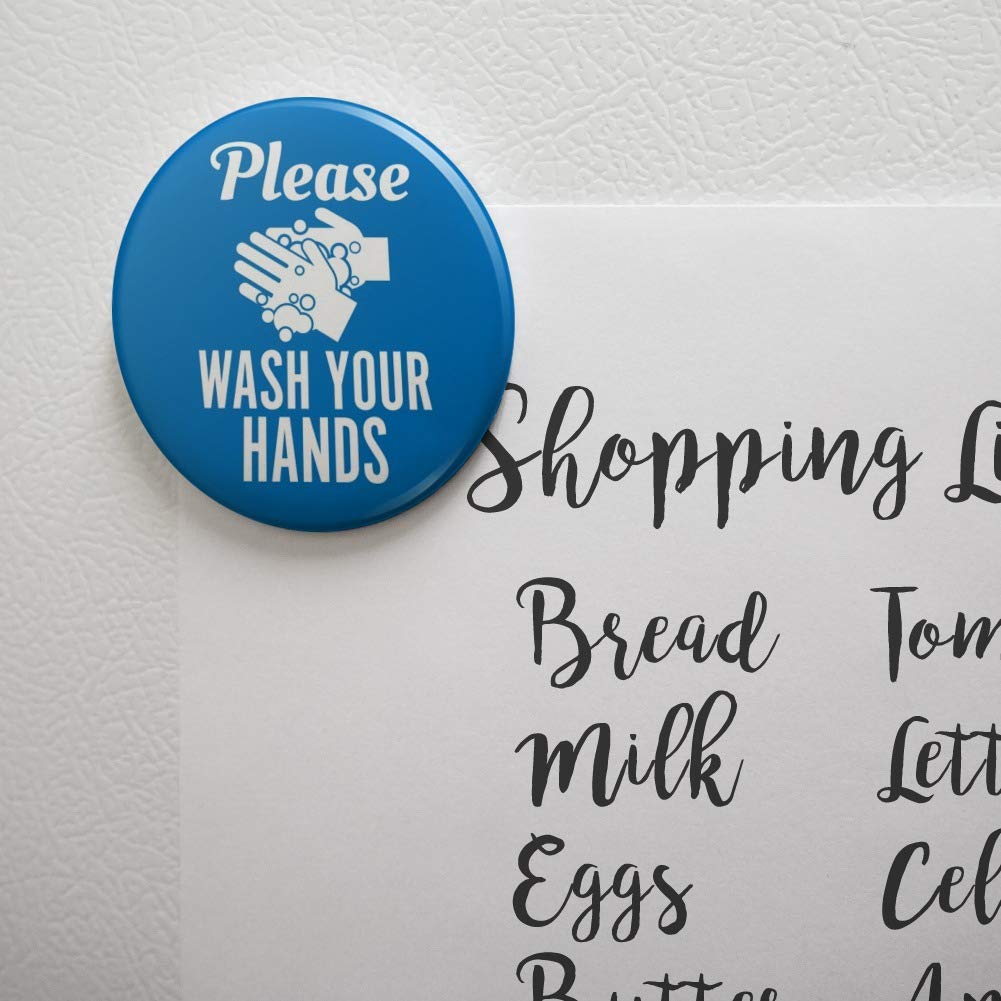Please Wash Your Hands Refrigerator Magnet - Funny Kitchen Decor for Fridge, Office & Home - Perfect for Reminders, Memos & Organization