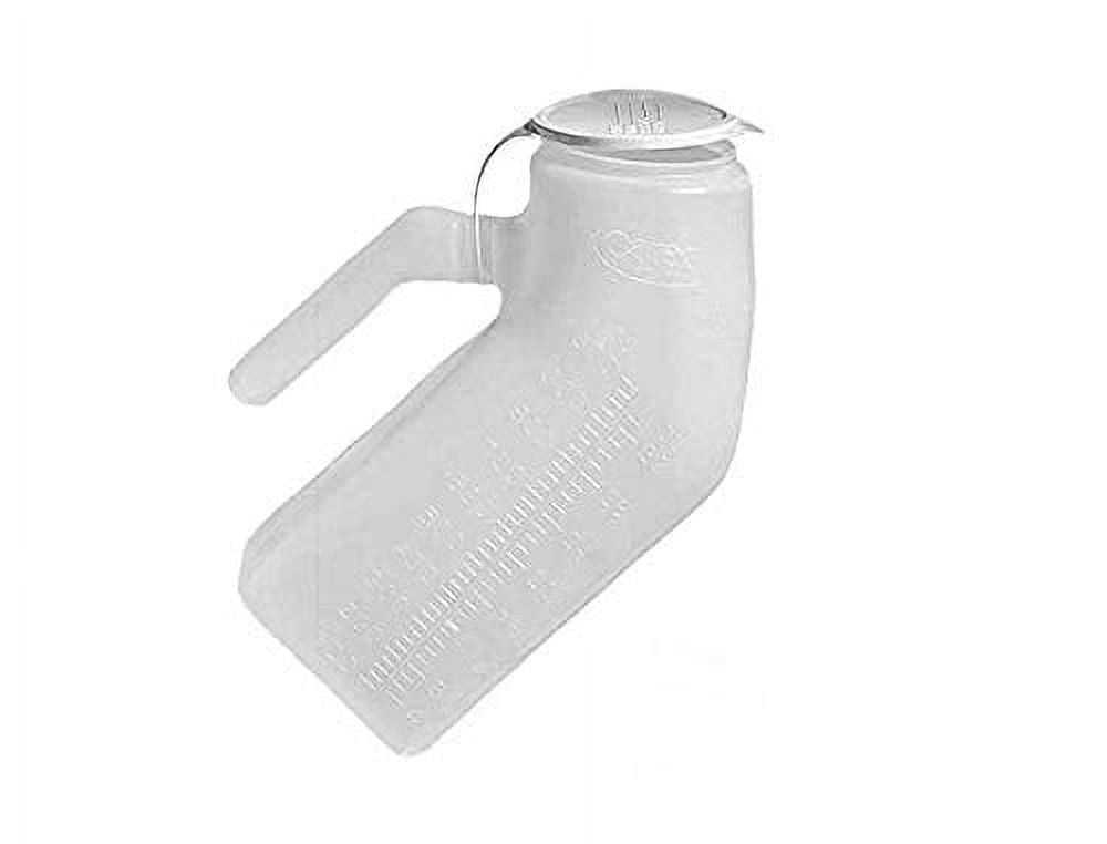 Carex Portable Urinal for Men - Travel Urinal with Spill-Proof Lid - Lightweight Plastic Urinal for Camping, Road Trips & Hospital Use