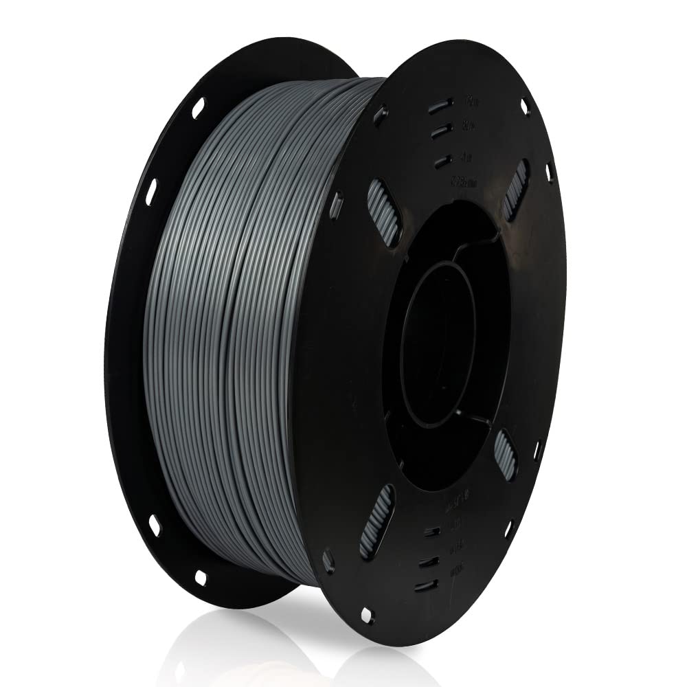 Premium Voxelab PLA 3D Printer Filament - 1.75mm, 1kg Spool (2.2lbs) with High Precision +/-0.02mm - Cool Gray Filament for FDM 3D Printers - Perfect for Prototyping, DIY Crafts, and Educational Projects