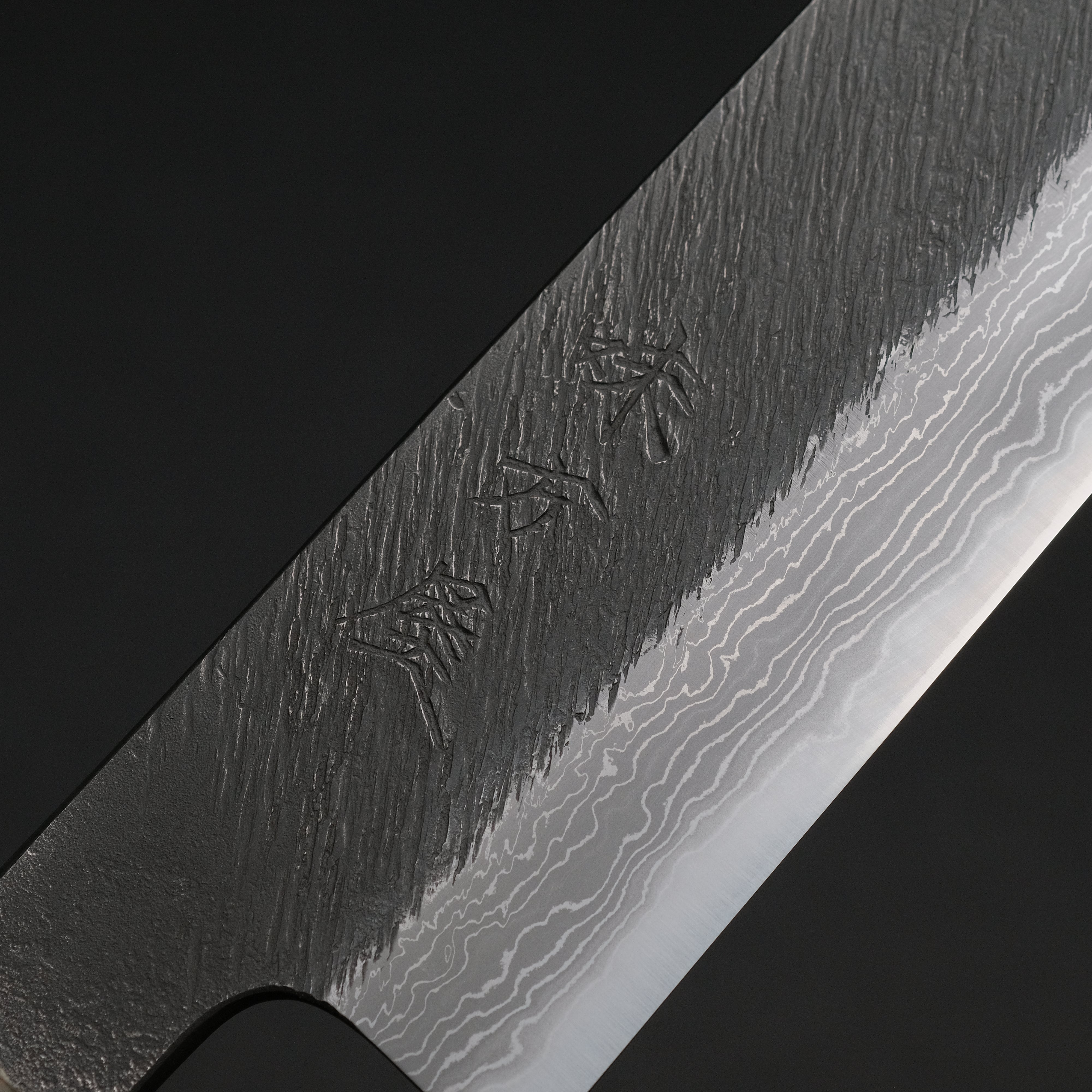 Premium Ajikataya White #2 Matsuba Damascus Sujihiki 270mm Japanese Chef Knife with Ebony & Stabilized Wood Handle - Perfect for Slicing Sashimi, Meat, and Precision Cutting in Professional Kitchens