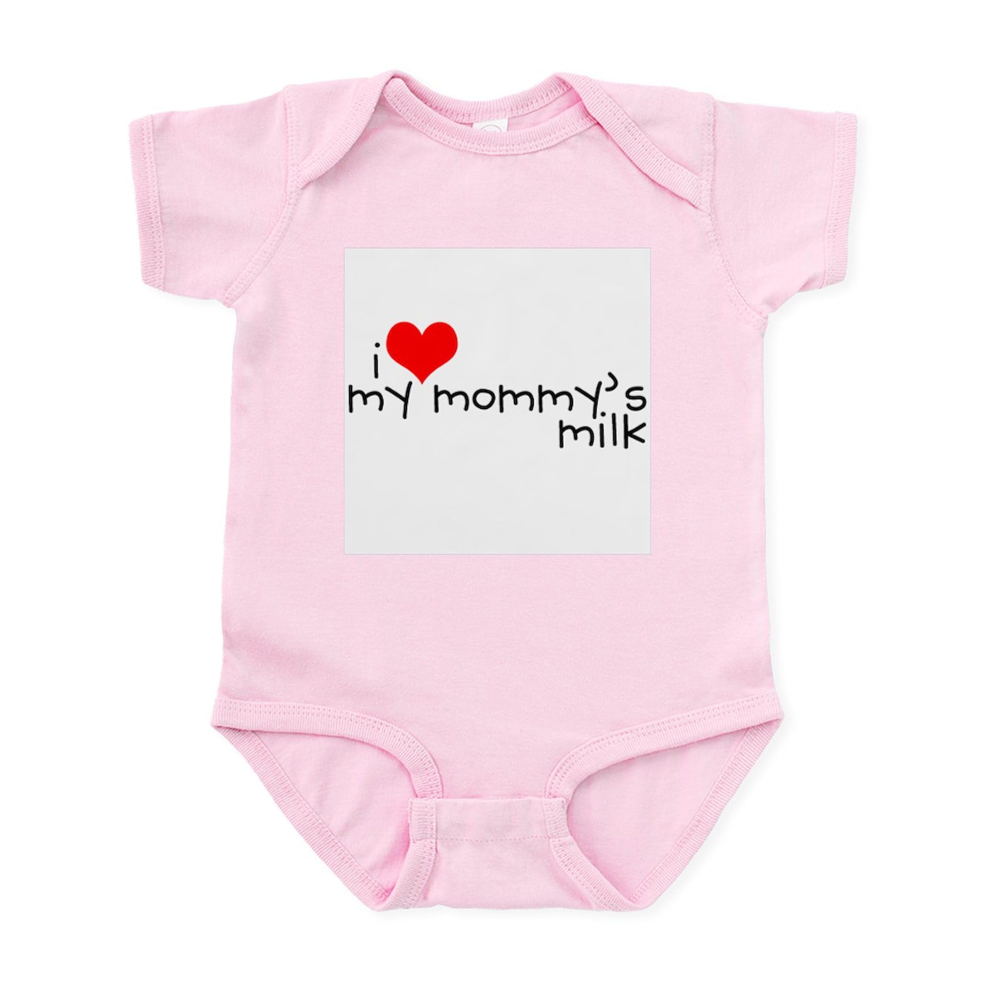 CafePress I Love My Mommy's Milk Baby Bodysuit - Soft Infant Romper for Newborns & Toddlers | Perfect for Breastfeeding Support & Cute Family Photos