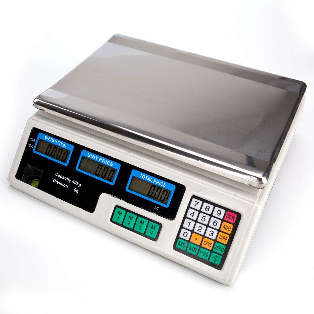 80 LB Digital Scale for Deli Food & Produce - Electronic Counting Weight Scale with Price Computing | Perfect for Grocery Stores, Farmers Markets & Commercial Kitchens