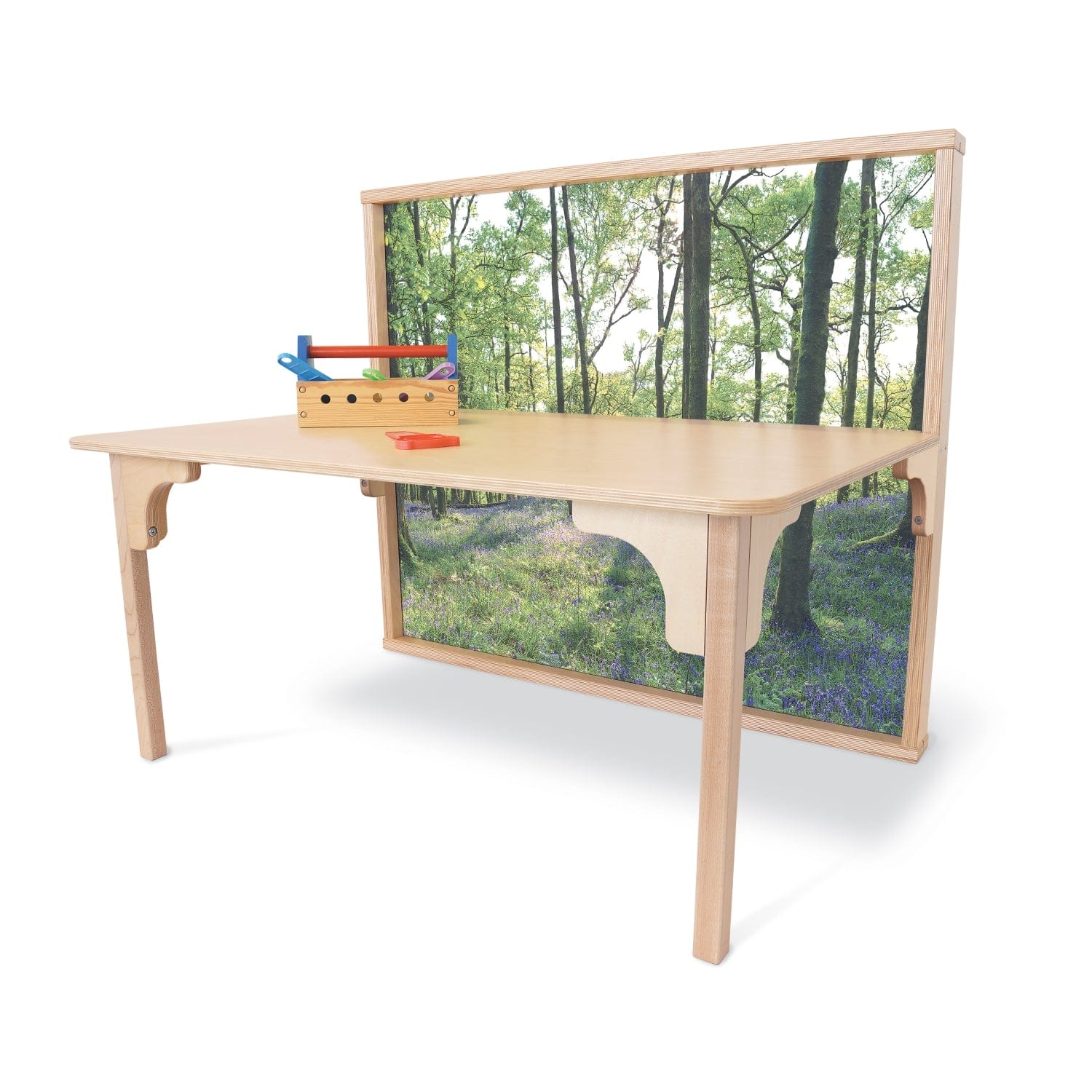 Nature View Serenity Table - Modern Wooden Coffee Table with Storage Shelf for Living Room, Bedroom & Office - Perfect for Home Decor, Books & Display Items