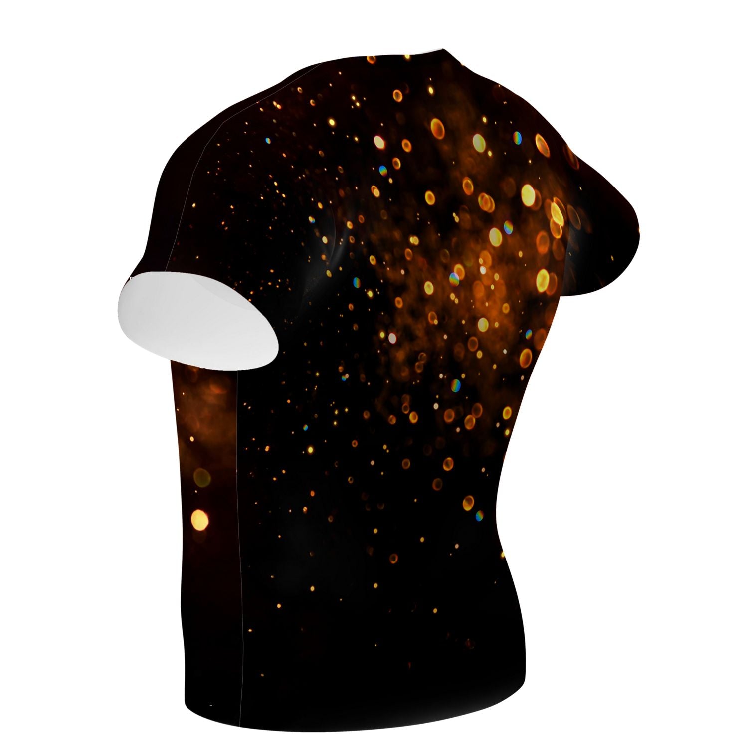 Sparkle Burst Gold Performance Shirt - Moisture Wicking Athletic Top for Women - Gym, Yoga & Running Workout Shirts