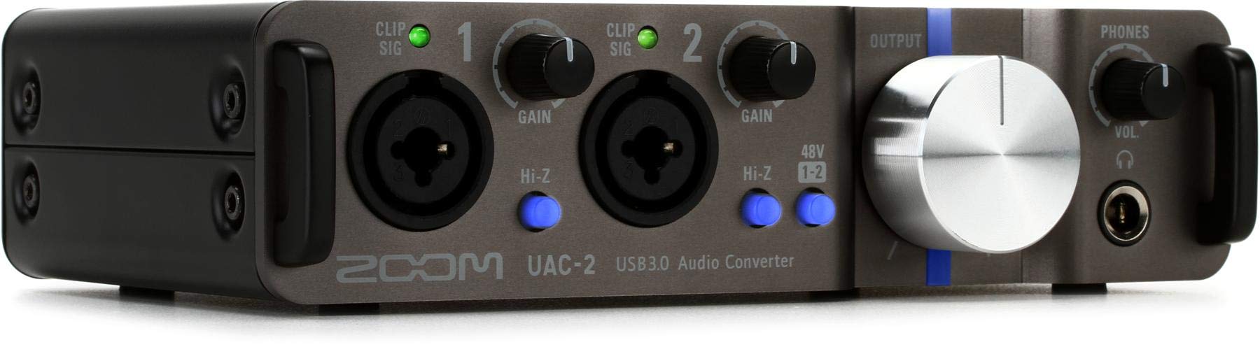 Zoom UAC-2 USB 3.0 Audio Interface - 2 In/2 Out Recording Interface with 2 Mic/Line/Hi-Z Inputs, MIDI I/O, Headphone & Line Outputs - Perfect for Home Studio Recording, Podcasting & Music Production
