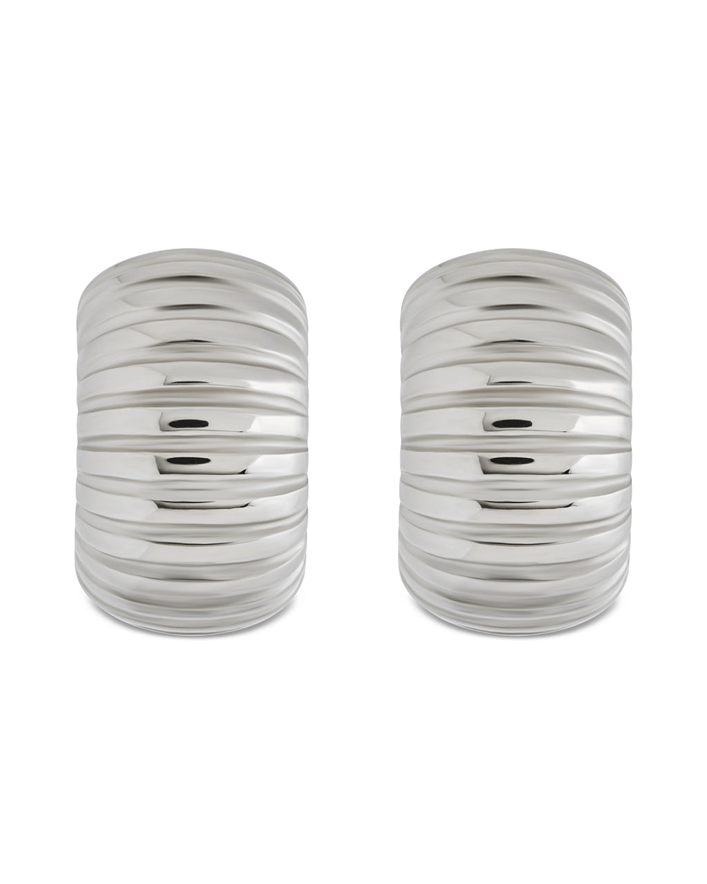 Philippa Ribbed Huggie Hoop Earrings for Women - Gold & Silver Small Hoop Earrings for Everyday Wear | Perfect for Work, Date Night & Casual Outfits