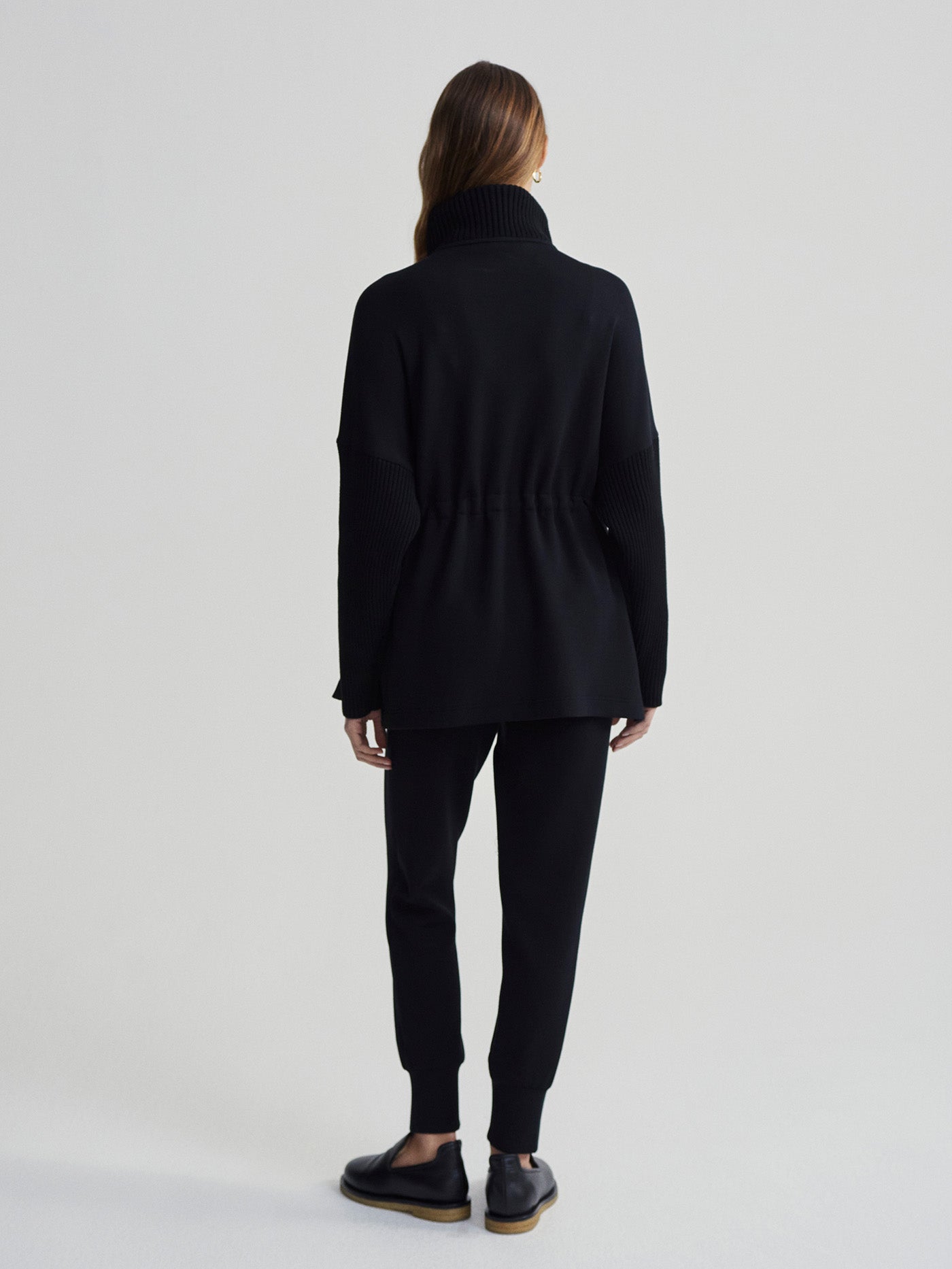 Varley Palen Longline Zip Through Hoodie - Black | Women's Casual Wear for Everyday Comfort & Style | Perfect for Workouts, Lounging & Outdoor Activities