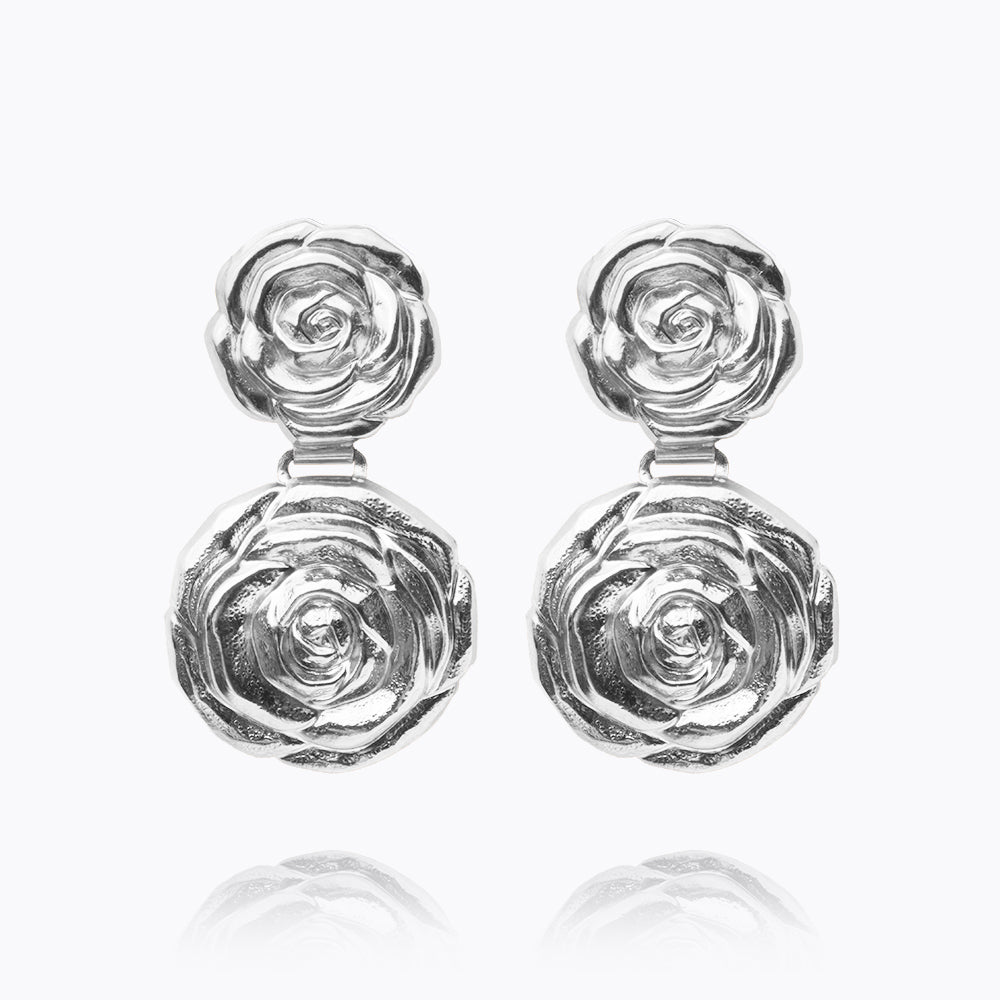 Rosita Grande Earrings for Women - Elegant Dangle Hoop Earrings, Sterling Silver Jewelry Gift for Her | Perfect for Parties, Weddings & Everyday Wear
