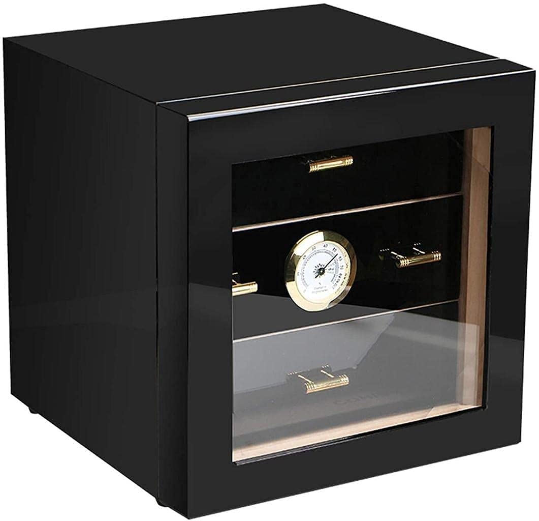 Premium AWJ Cigar Cabinet Humidor with Built-in Hygrometer & Humidifier - 3-Layer Wooden Drawers for Cigar Storage - Elegant Decorative Box for Home, Office or Man Cave - Perfect for Cigar Collectors & Aficionados