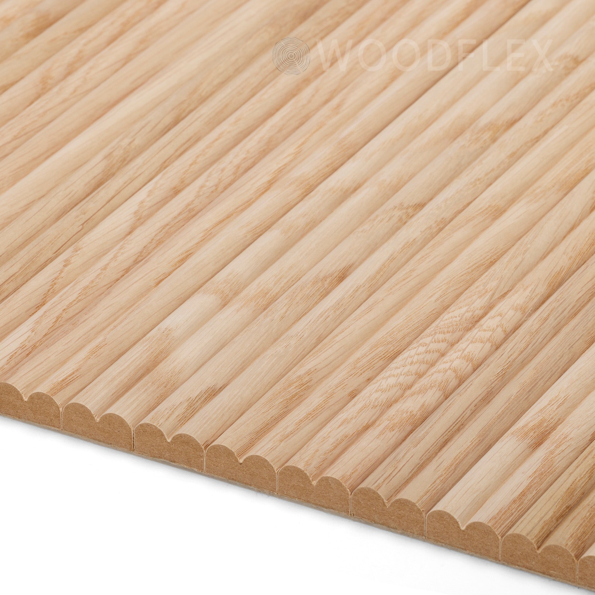 WOODFLEX Flexible Wooden Slat Wall Panel - Natural Oak Veneer - 2700mm x 600mm - Decorative Wood Slats for Modern Interior Design | Perfect for Feature Walls, Room Dividers & Ceiling Accents