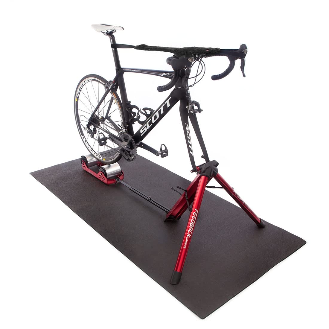 Feedback Sports Trainer Mat - Durable Exercise & Yoga Mat for Home Gym, Cycling, and Fitness Workouts - Perfect for Indoor Training, Stretching, and Recovery