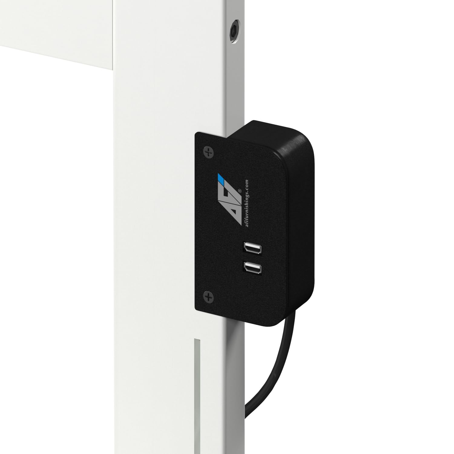 AFI Mission Twin Solid Wood Headboard with USB Charging Port - White Wooden Headboard for Bedroom, Guest Room, and Kids Room - Easy Installation & Modern Design