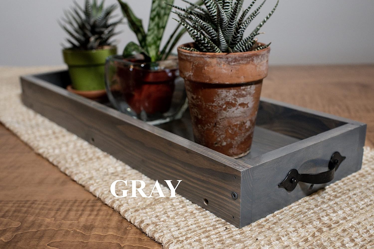 Rustic Farmhouse Wood Tray - 9