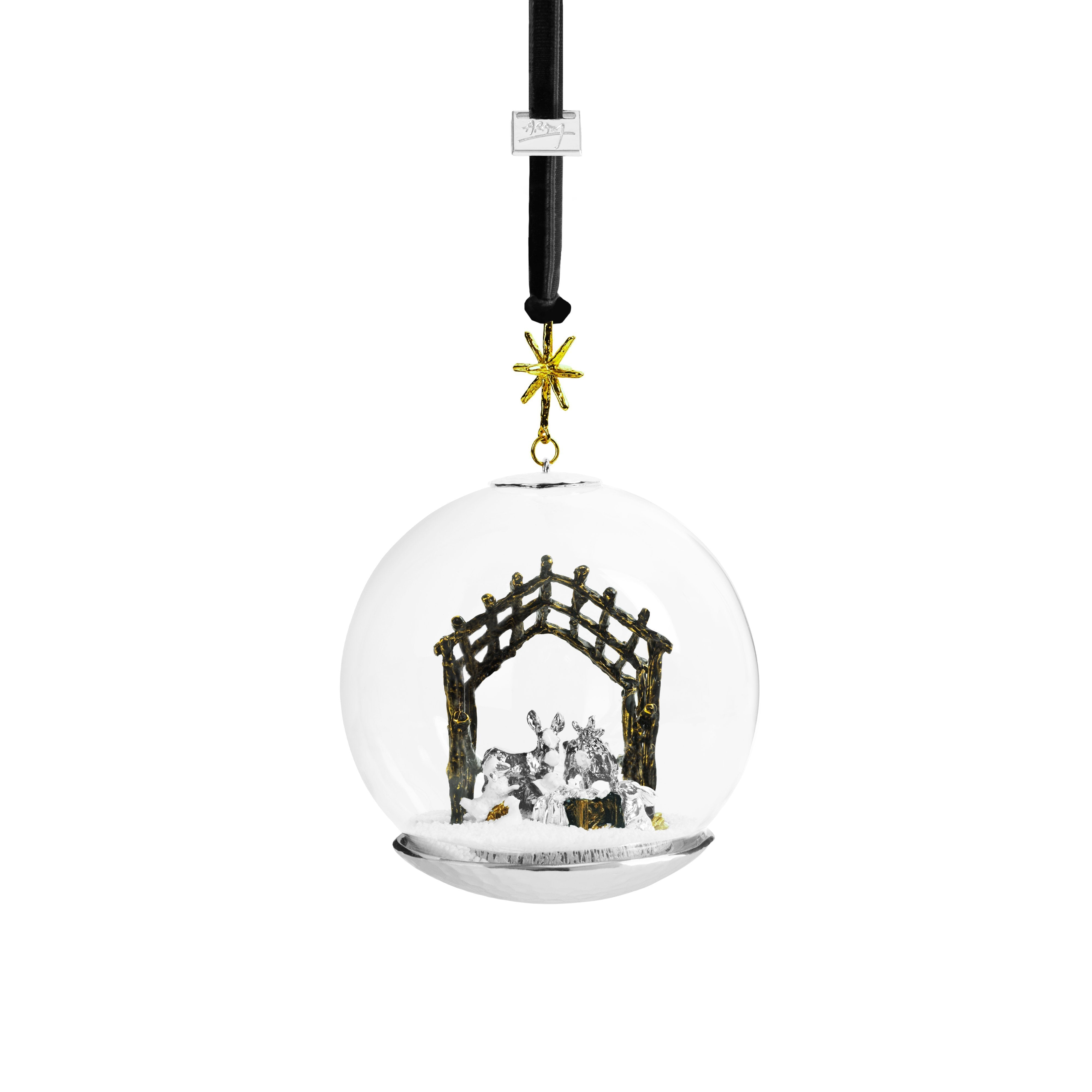 Beautiful Manger Snow Globe Christmas Ornament - Perfect for Holiday Decorations, Gifts & Nativity Scene Displays