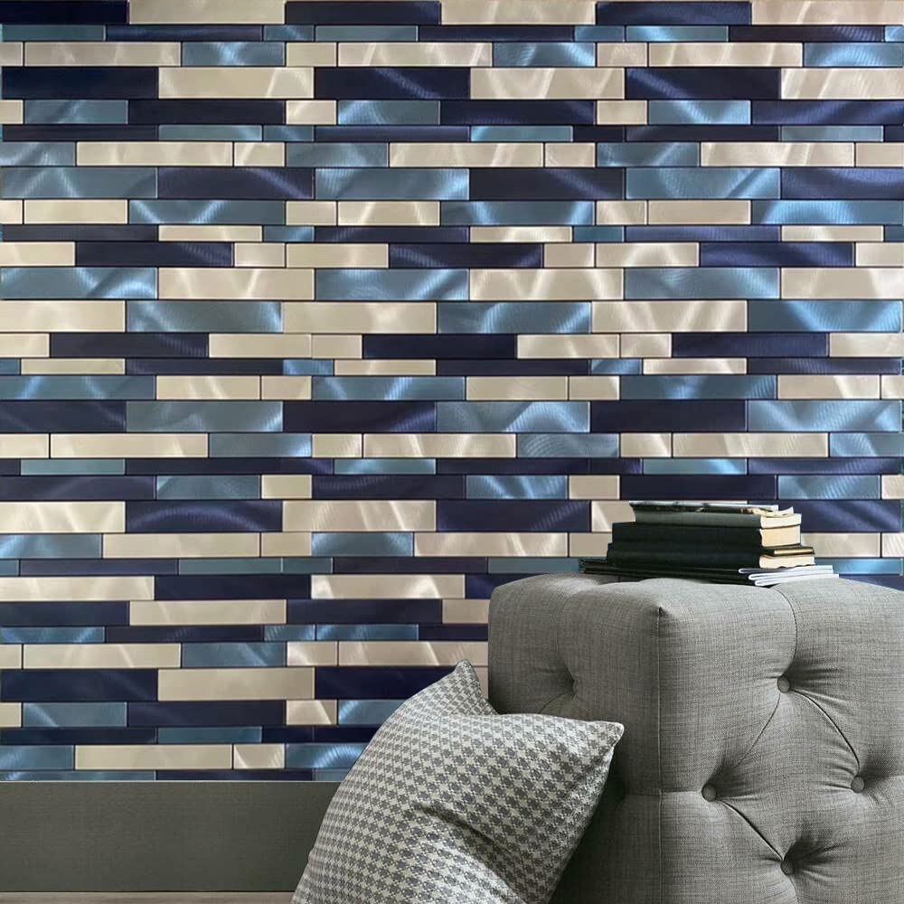 Weimeisc 10 Sheets Peel and Stick Backsplash Tile for Kitchen - Self-Adhesive Mosaic Tile for Bathroom Vanities, Fireplace & Laundry Room Décor - Easy Installation 11.25