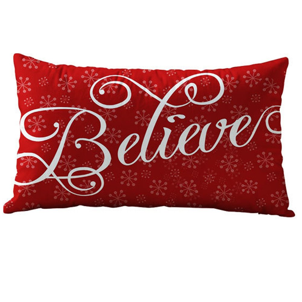 Yabahu Christmas Pillow Covers 11.81x19.68 Inch - Colorful Cotton Linen Rectangle Throw Pillow Cases for Sofa, Couch & Home Decor - Holiday Decorative Cushion Covers for Christmas, Winter & Seasonal Home Styling