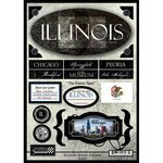 Custom Illinois State Scrapbook Stickers - Premium Cardstock Decals for Travel Journals, DIY Scrapbooking & US Souvenirs