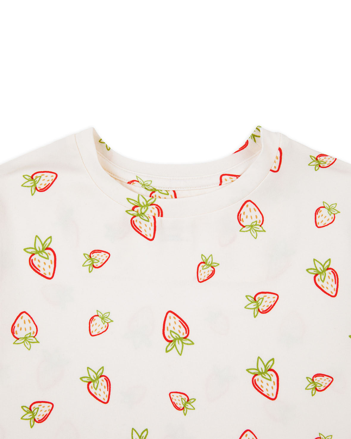 Kids Strawberry Print Long Sleeve Pajama Set - Soft & Comfortable Sleepwear for Girls & Boys - Perfect for Bedtime, Lounging & Sleepovers