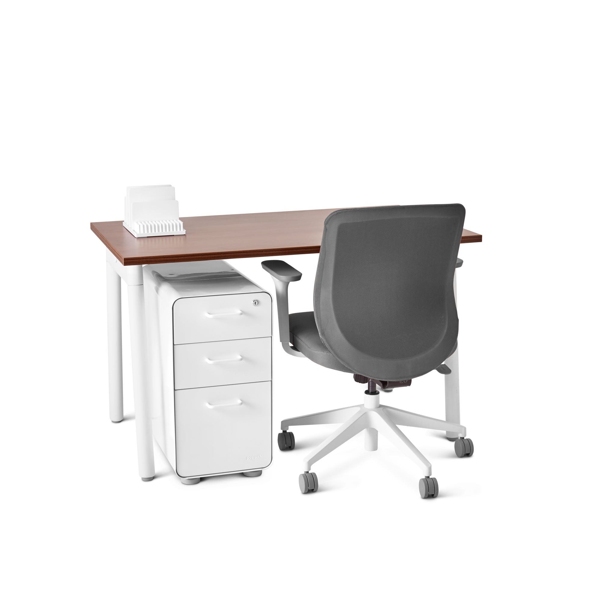 Series A Single Desk - Modern Minimalist Writing Desk for Home Office, Study & Workspace - Perfect for Remote Work, Online Classes & Small Spaces