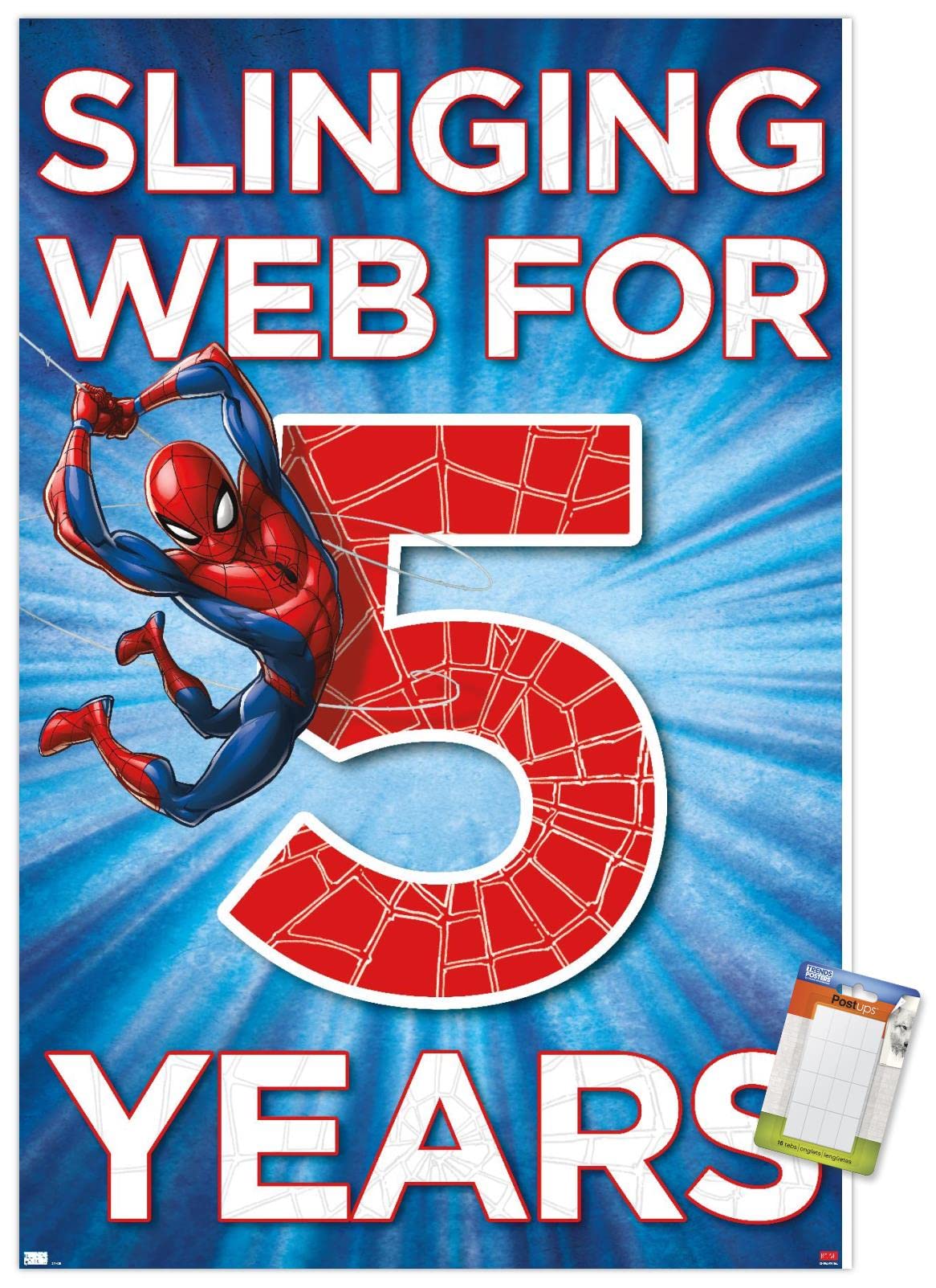 Marvel Spider-Man Happy 5th Birthday Wall Poster - 34
